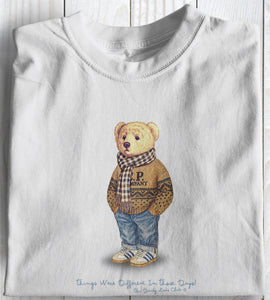 Chester, The Casual Bear, Jaquard Knit Edition. Football Casuals Awaydays T Shirt