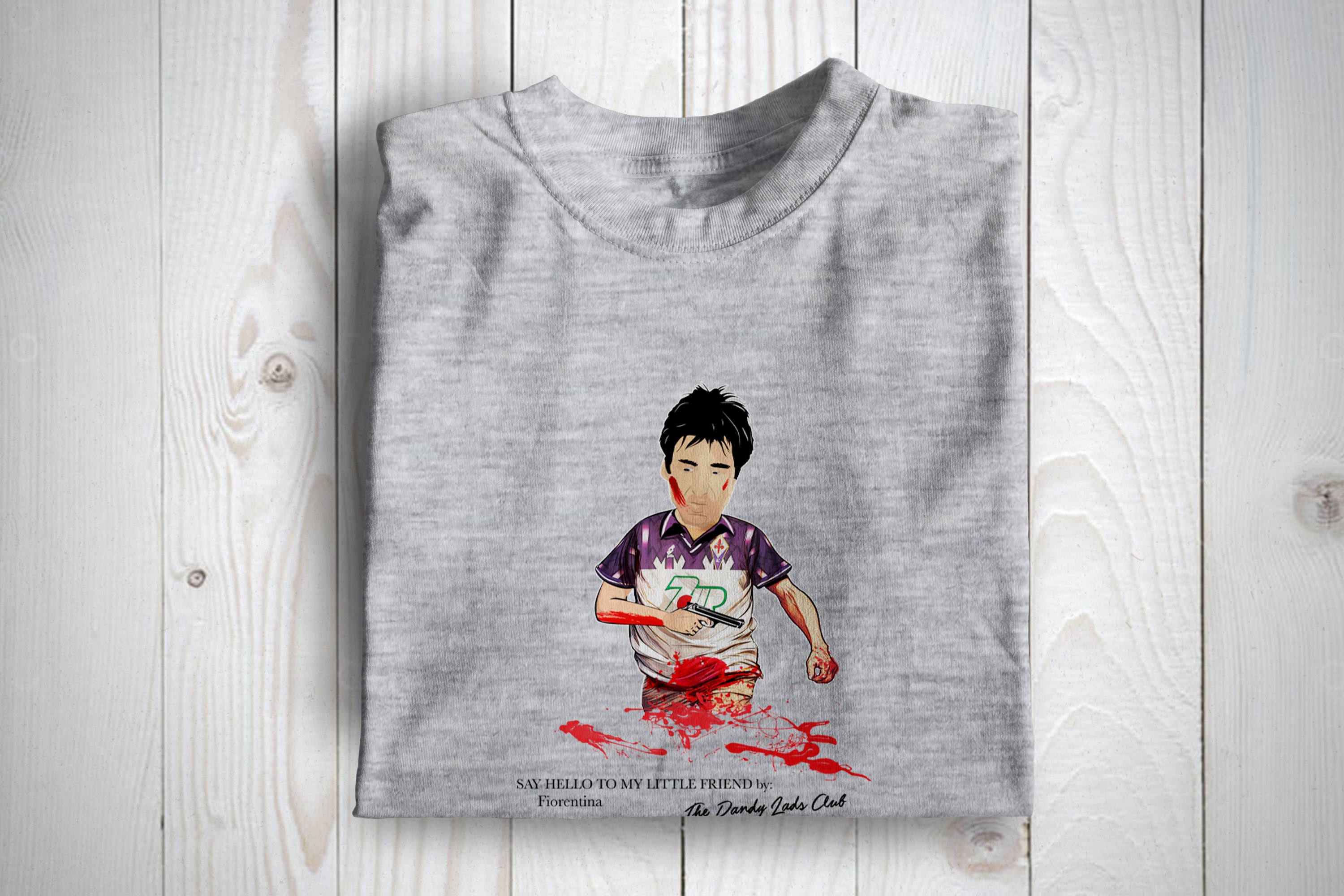 Fiorentina Say Hello To My Little Friend Scarface Football Casuals Awaydays T Shirt