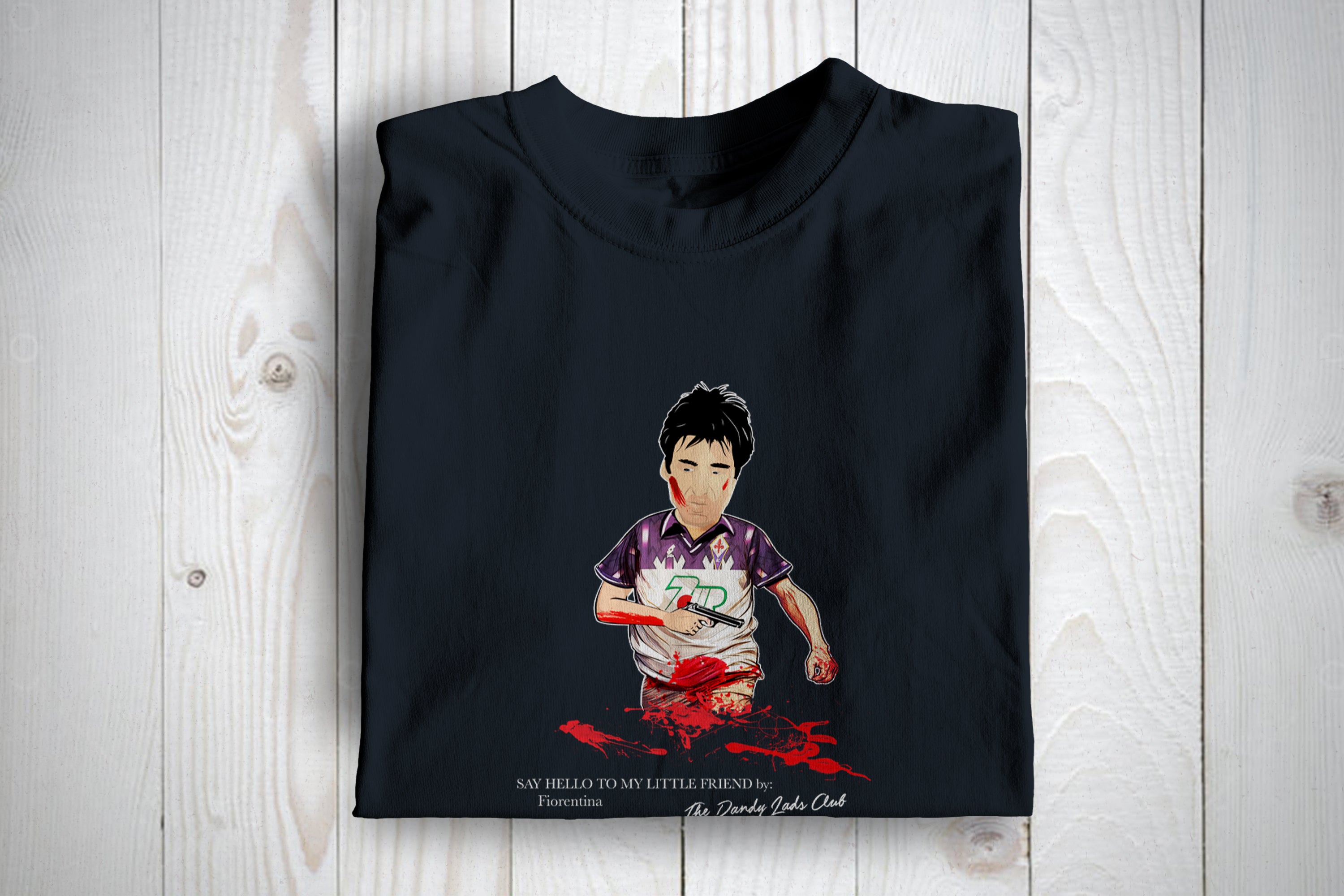 Fiorentina Say Hello To My Little Friend Scarface Football Casuals Awaydays T Shirt