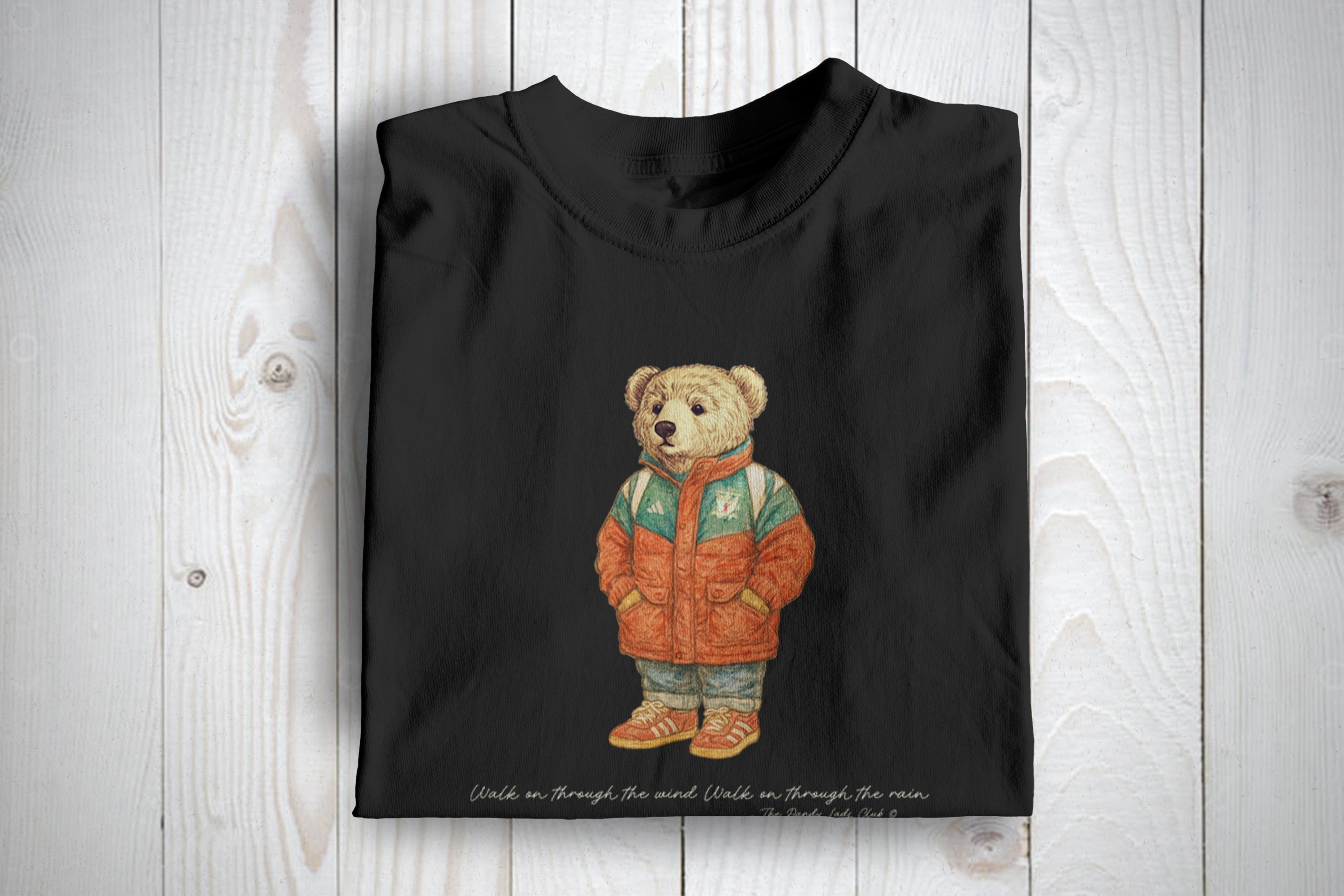 Liverpool Bench Coat Bear Football Casuals Awaydays T Shirt