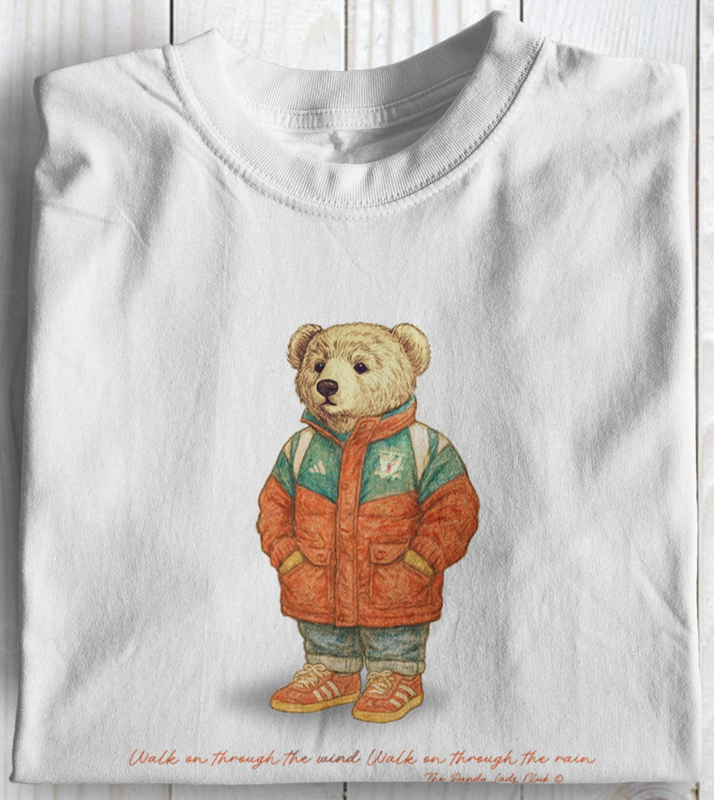 Liverpool Bench Coat Bear Football Casuals Awaydays T Shirt