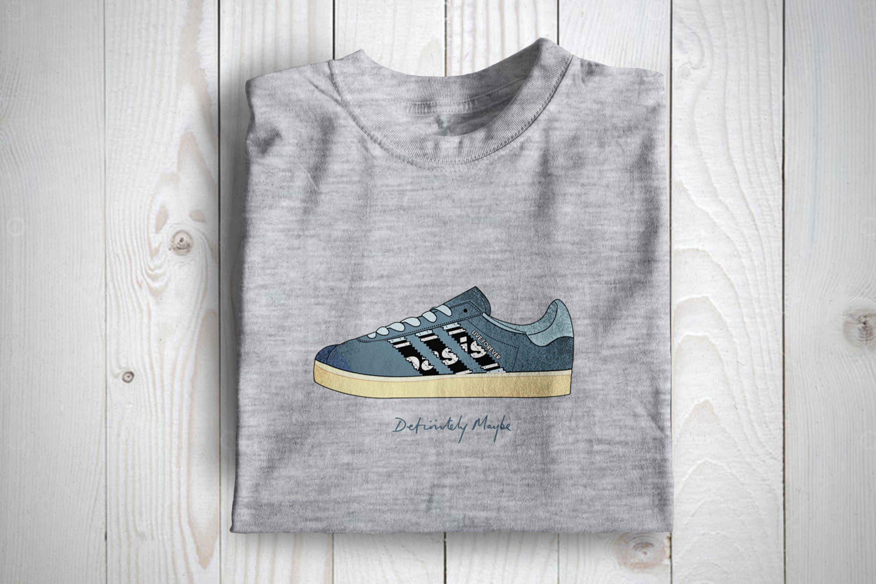 Definitely Maybe Oasis Themed Football Casuals Awayday T shirt