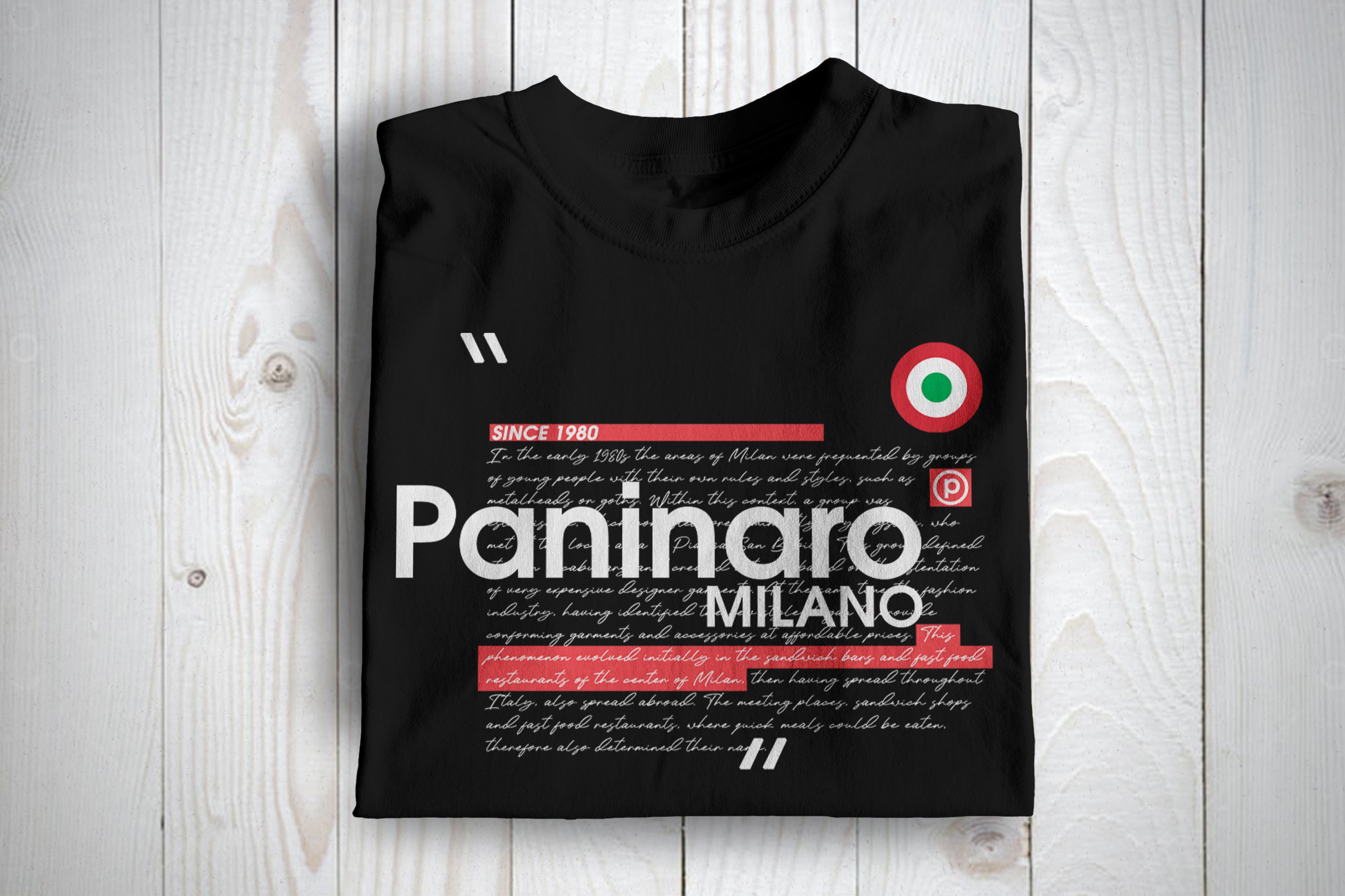 Paninaro History 80s Subculture T Shirt