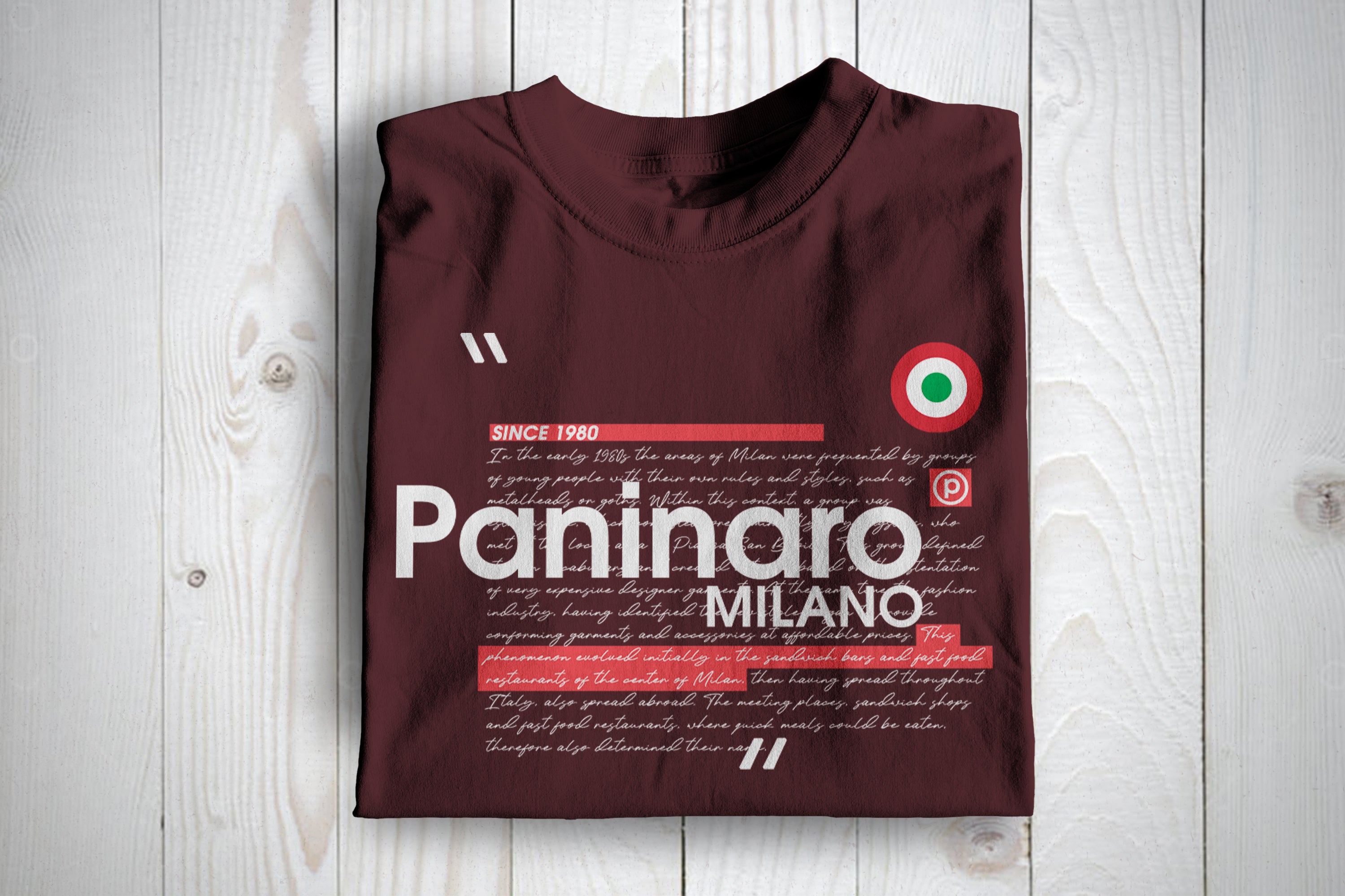 Paninaro History 80s Subculture T Shirt