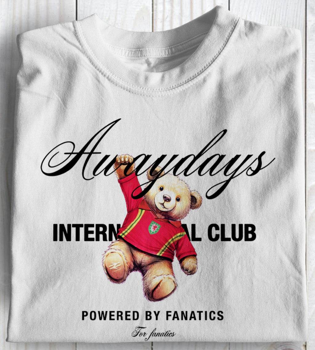 Wales International Club Bear Footbal Awaydays T Shirt