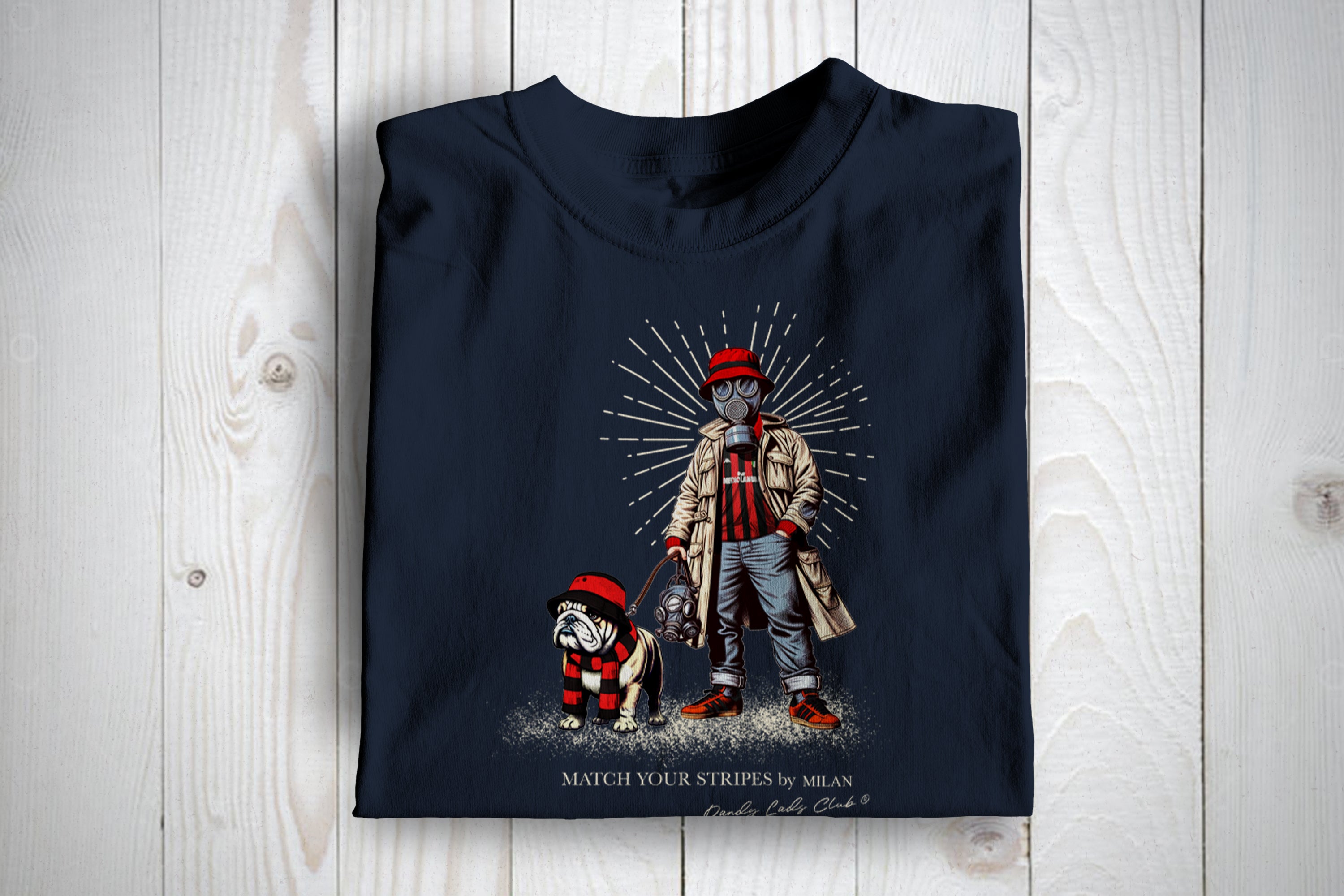 AC Milan Match Your Stripes Football Casuals Awaydays T Shirt