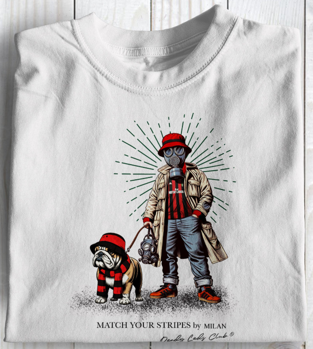 AC Milan Match Your Stripes Football Casuals Awaydays T Shirt