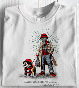 AC Milan Match Your Stripes Football Casuals Awaydays T Shirt