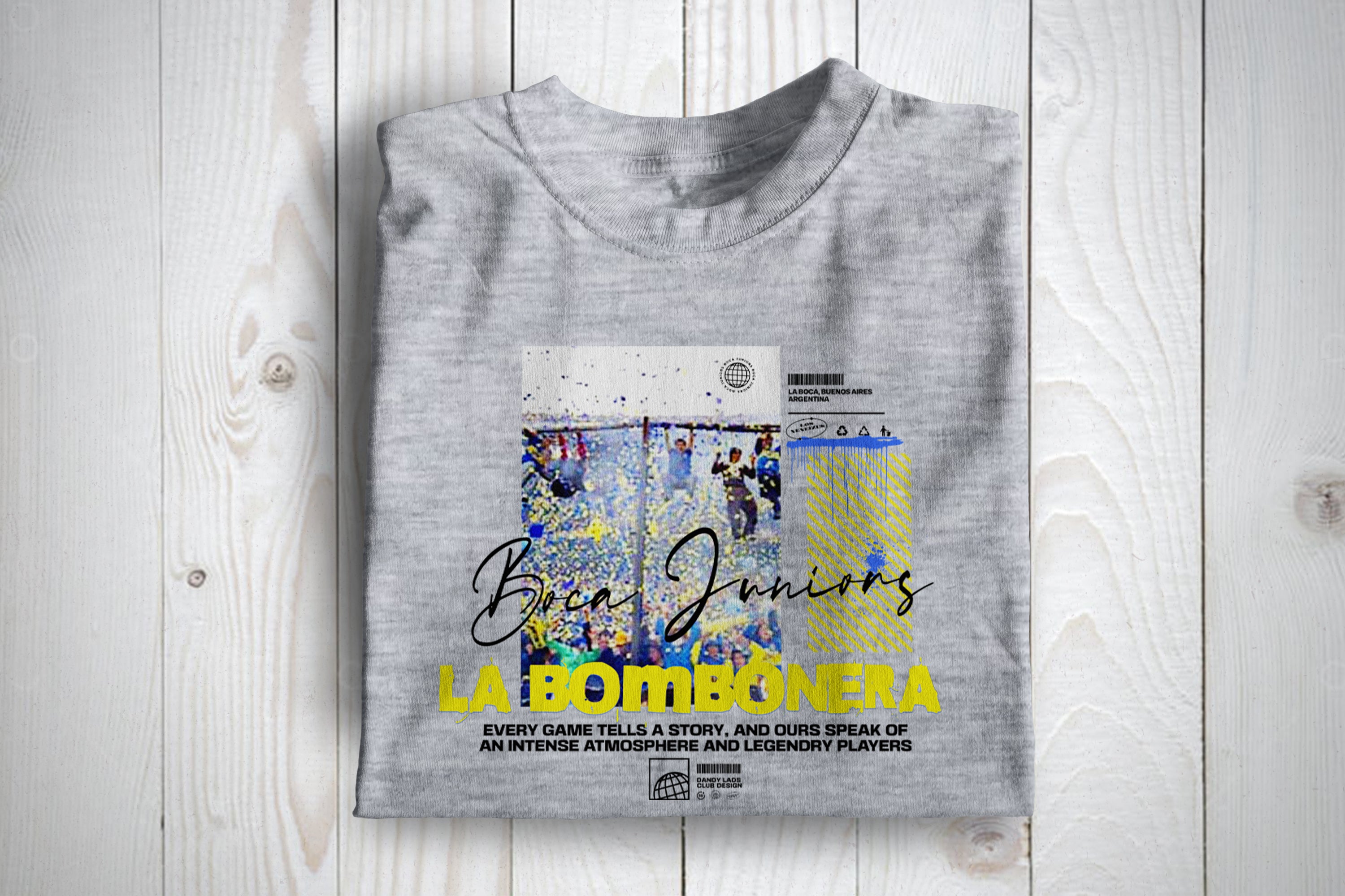 La Bombonera  Every Game Tells A Story Boca Football Awaydays T Shirt