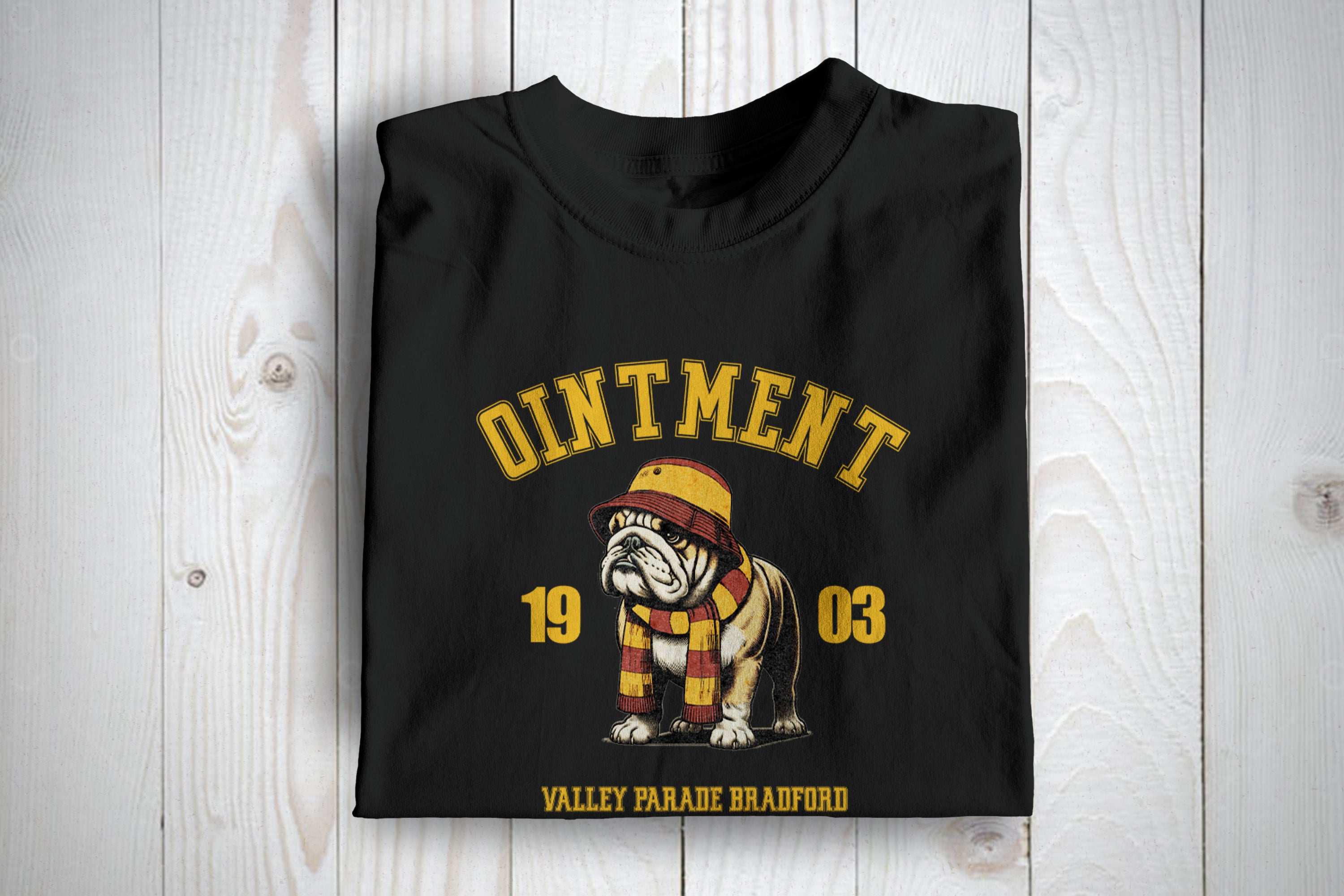 Bradford Ointment Bulldog  Football Casuals Awaydays T Shirt