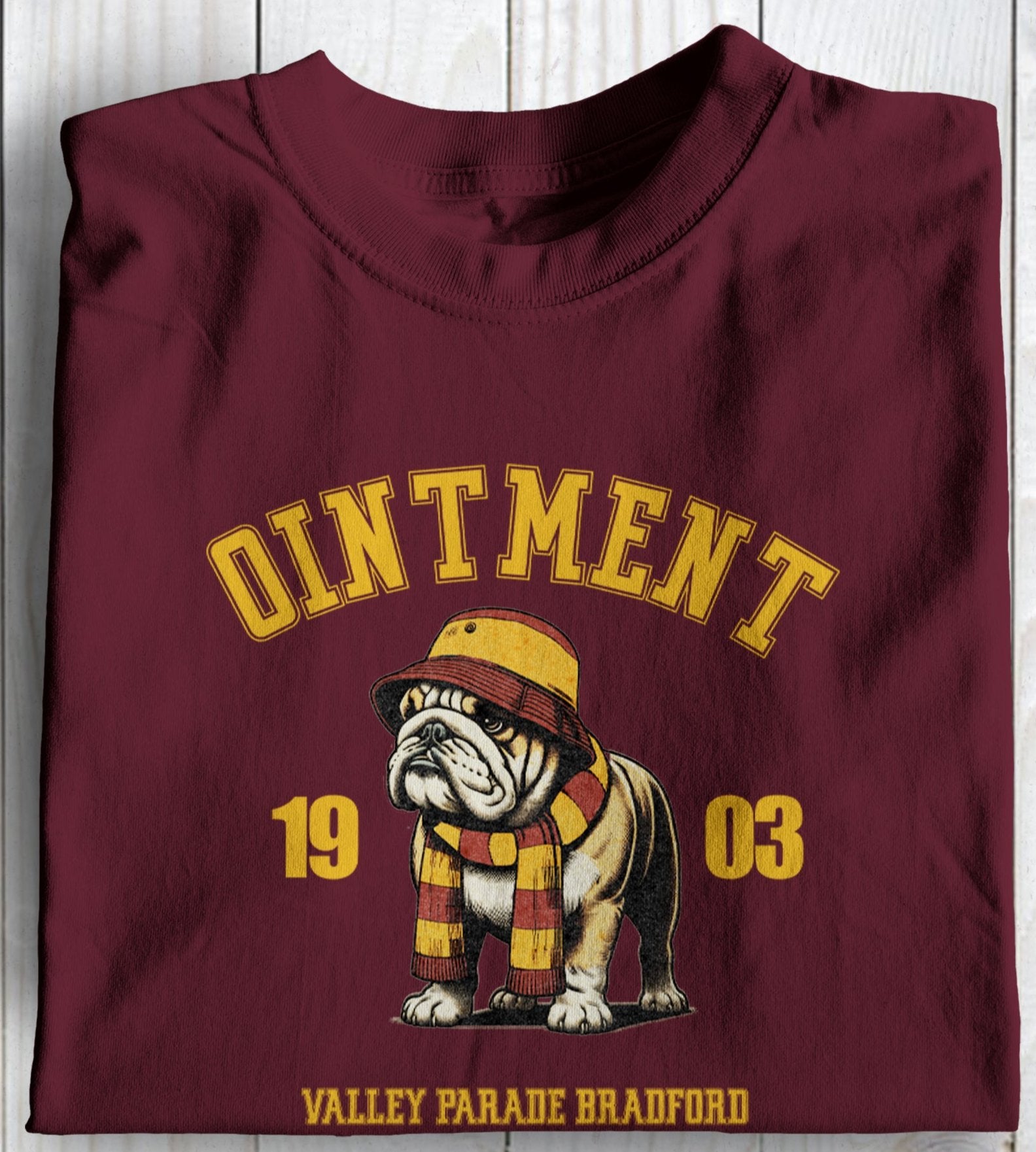 Bradford Ointment Bulldog  Football Casuals Awaydays T Shirt