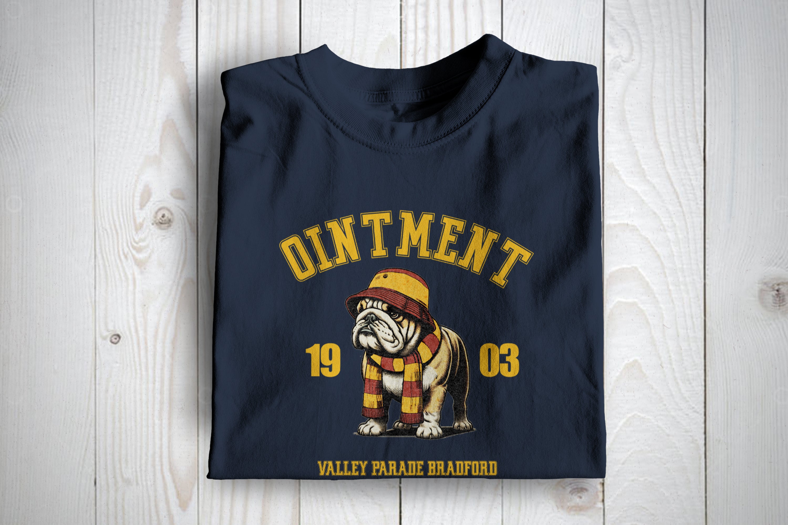 Bradford Ointment Bulldog  Football Casuals Awaydays T Shirt