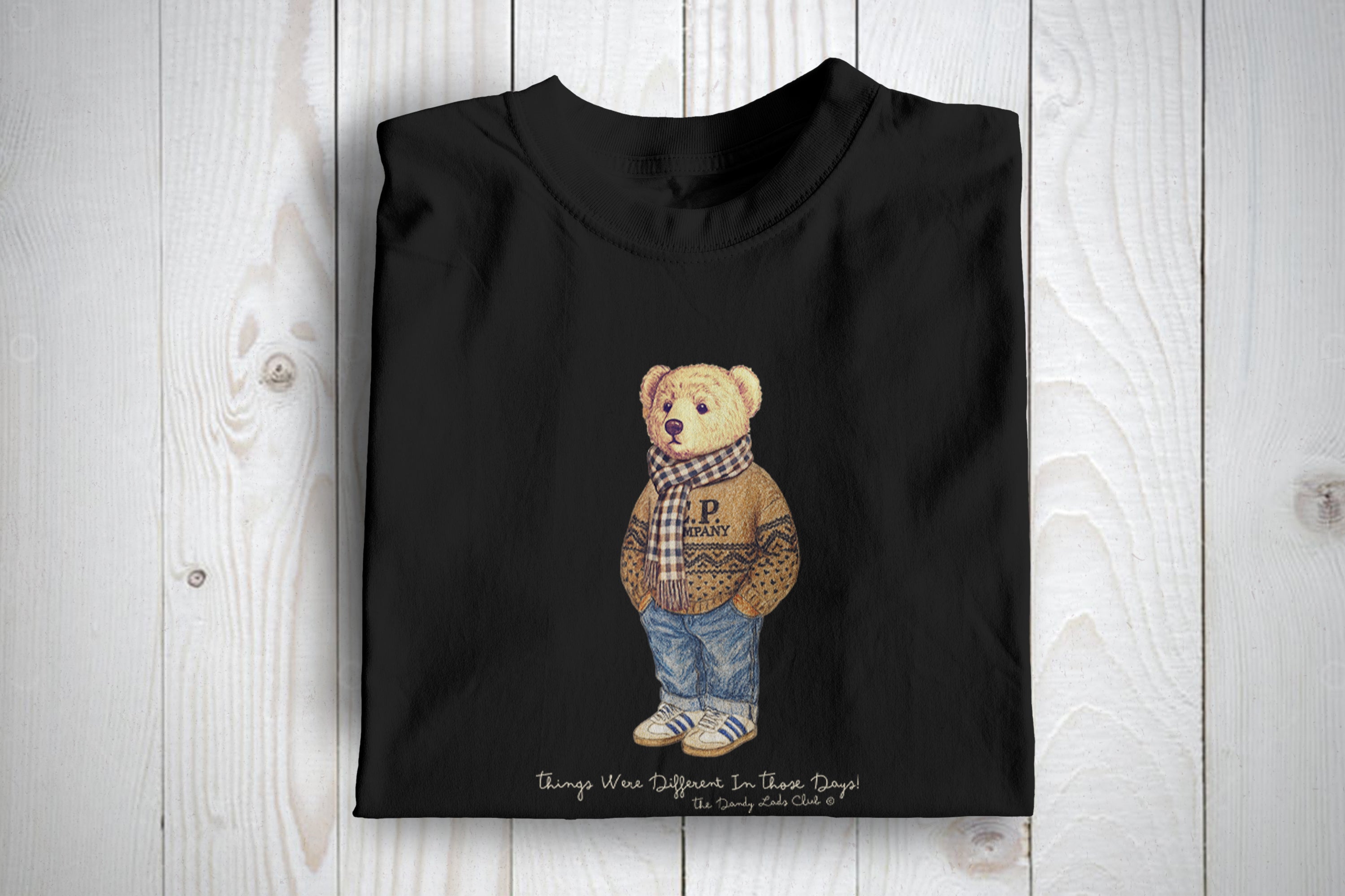Chester, The Casual Bear, Jaquard Knit Edition. Football Casuals Awaydays T Shirt