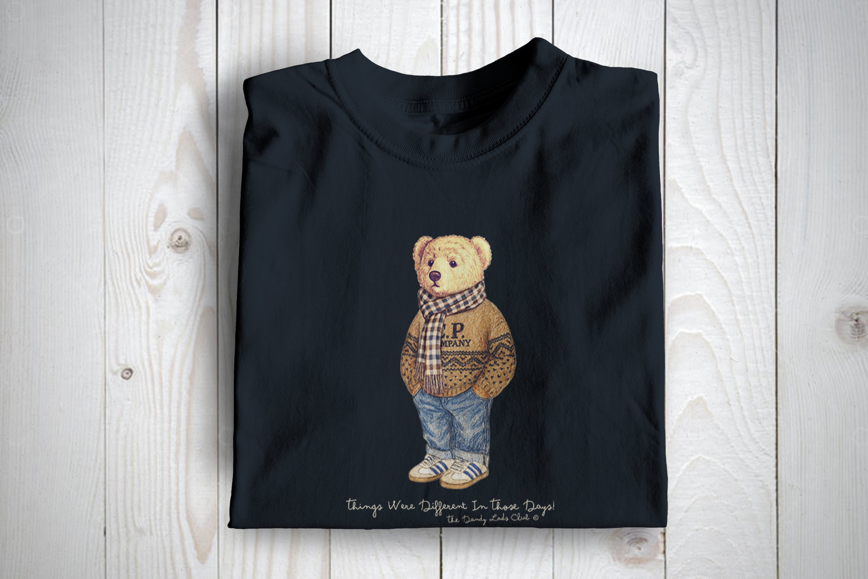 Chester, The Casual Bear, Jaquard Knit Edition. Football Casuals Awaydays T Shirt