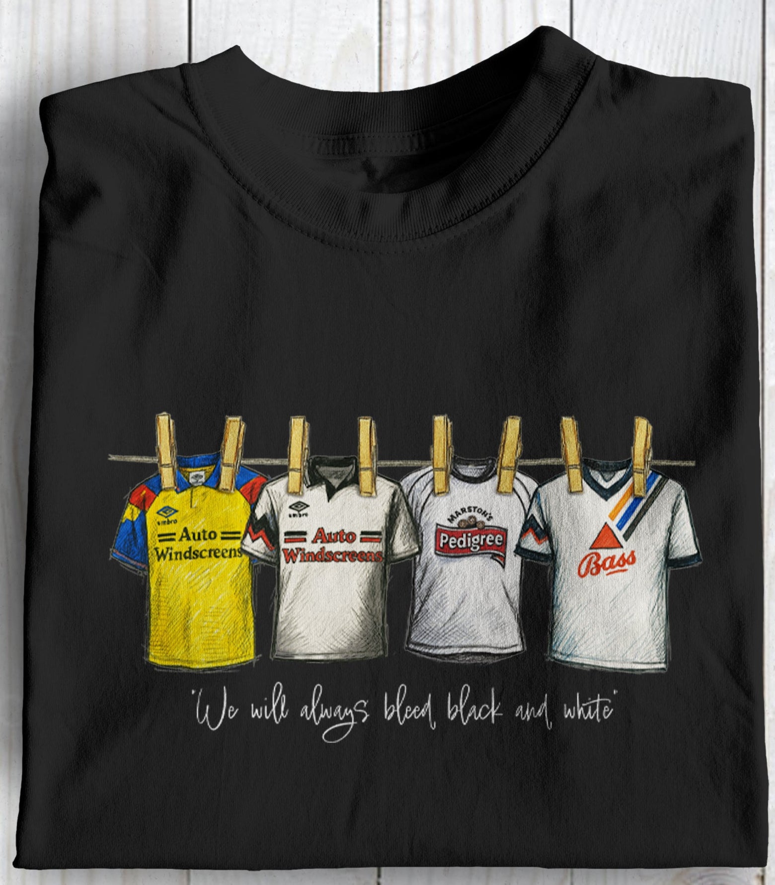 Derby Clothes Line Football Awaydays T Shirt