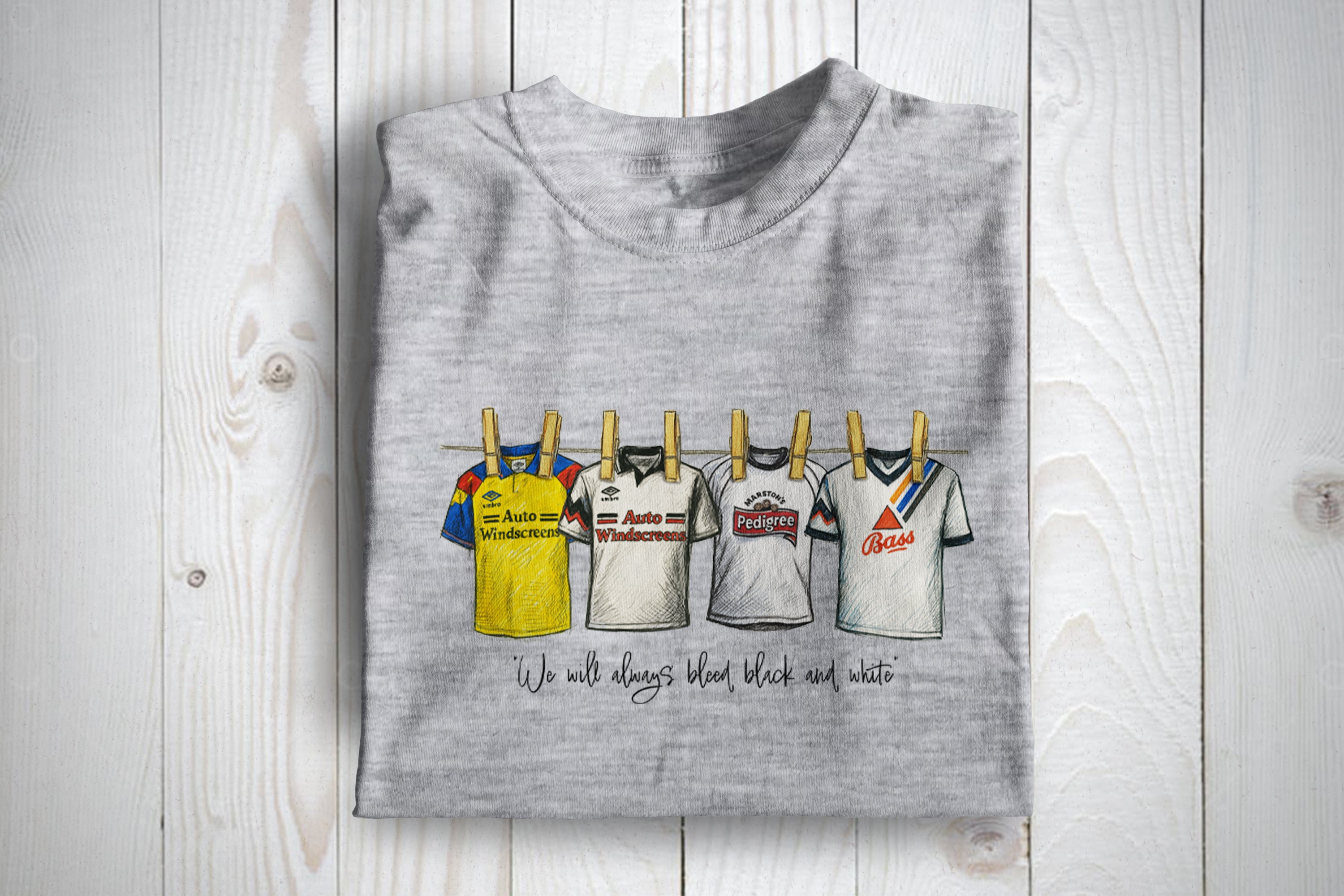 Derby Clothes Line Football Awaydays T Shirt