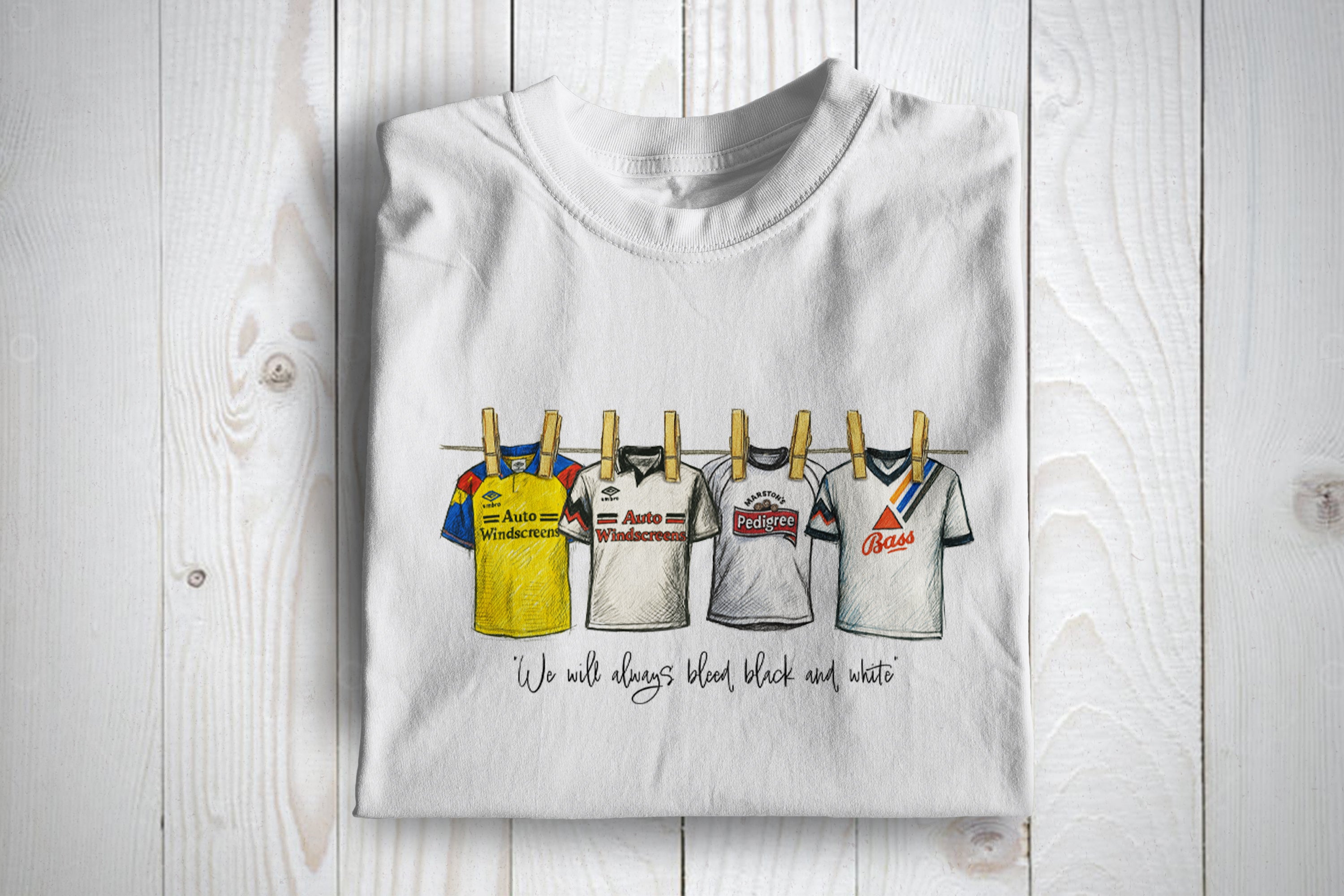 Derby Clothes Line Football Awaydays T Shirt