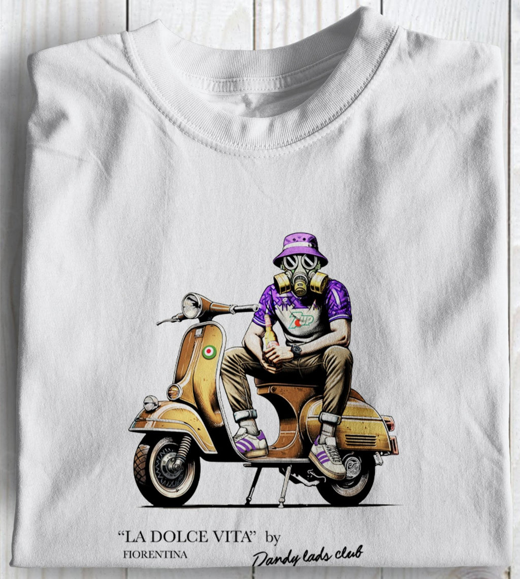 Fiorentina La Dolce Vita Football Casuals Awaydays T Shirt