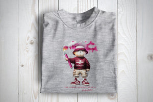 Hearts Inspired Awaydays Flare Bear Football Casuals Awayday T Shirt