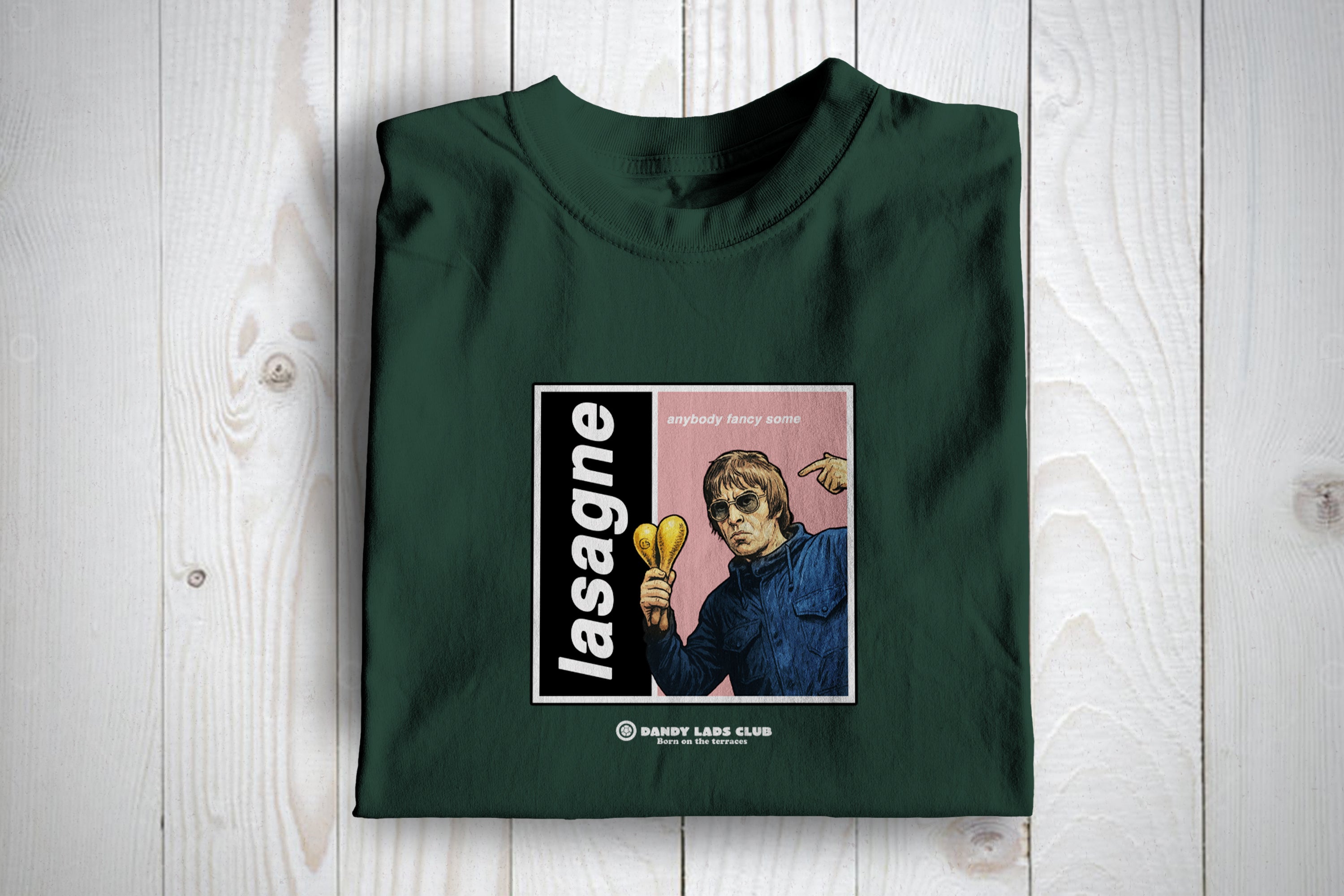 Anybody Fancy Some Lasagne Oasis Themed T Shirt