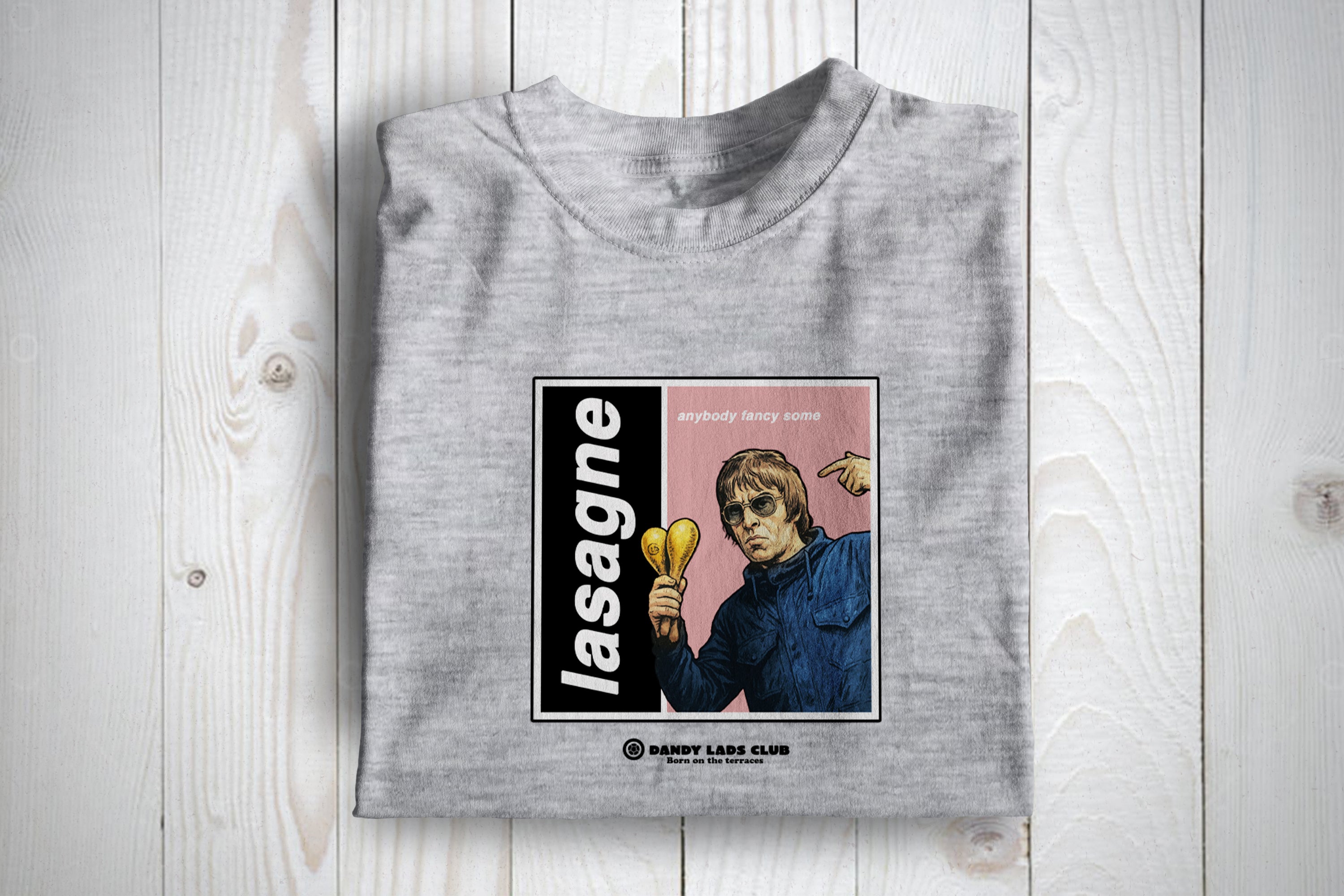 Anybody Fancy Some Lasagne Oasis Themed T Shirt
