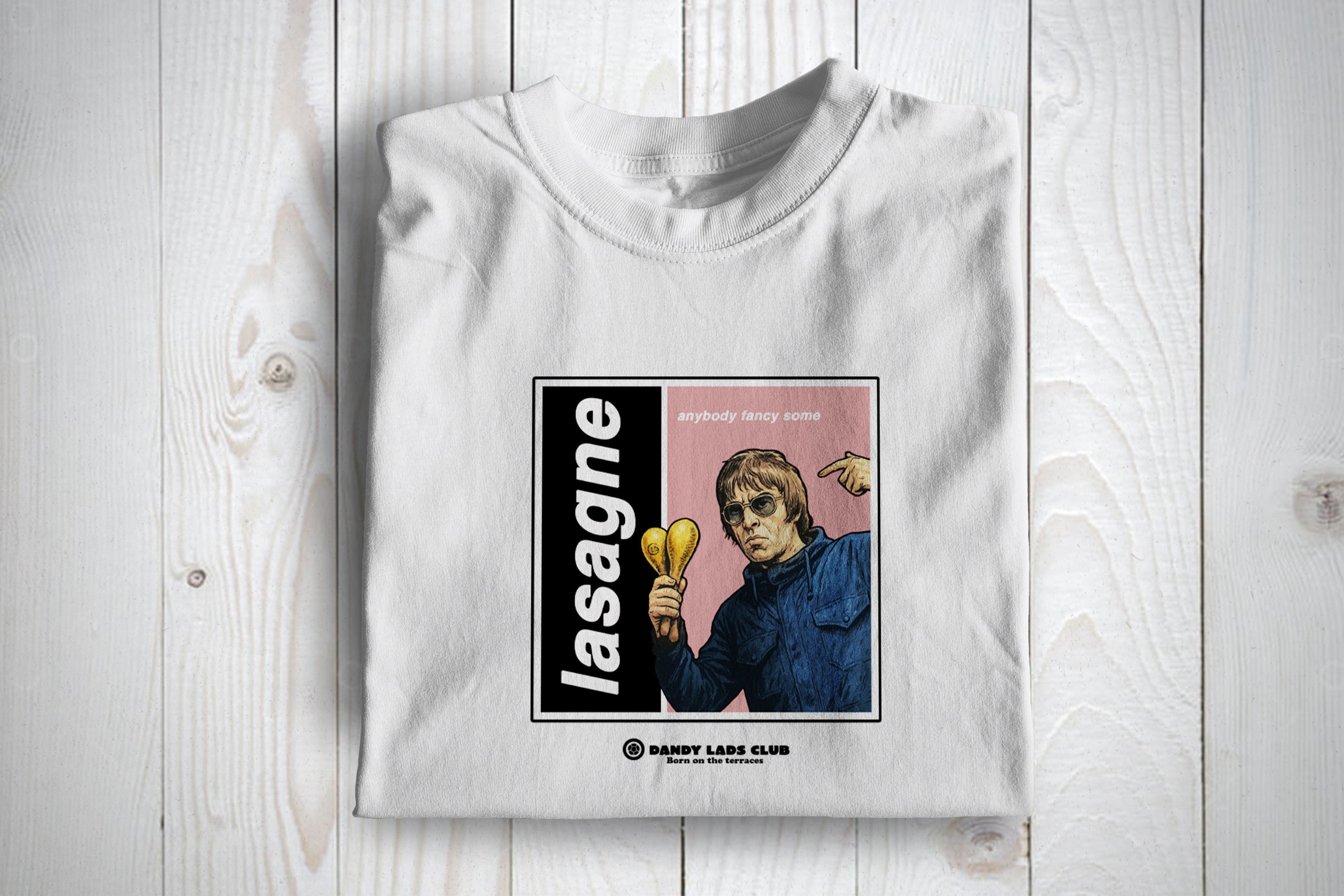 Anybody Fancy Some Lasagne Oasis Themed T Shirt