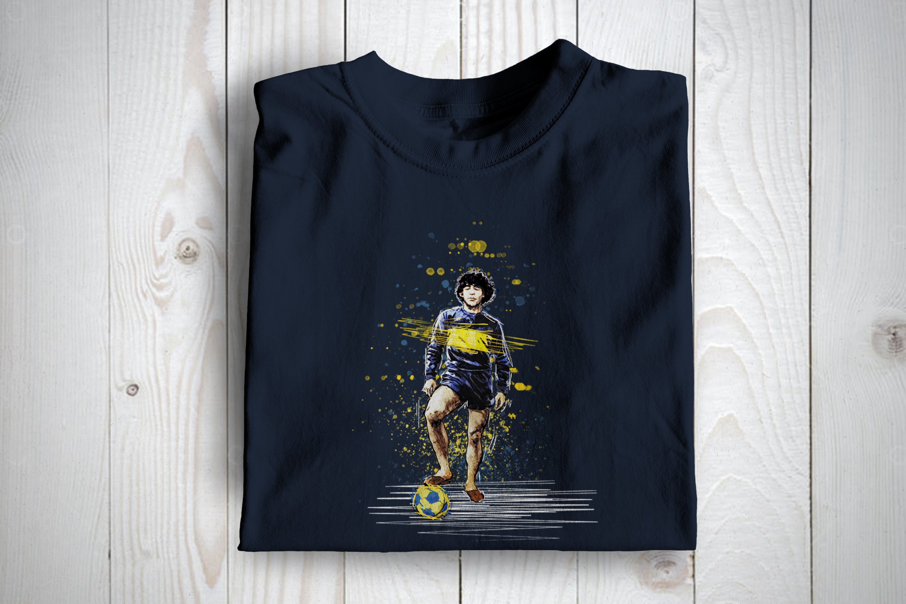 Maradona Boca Sketch T shirt – THE DANDY LADS CLUB