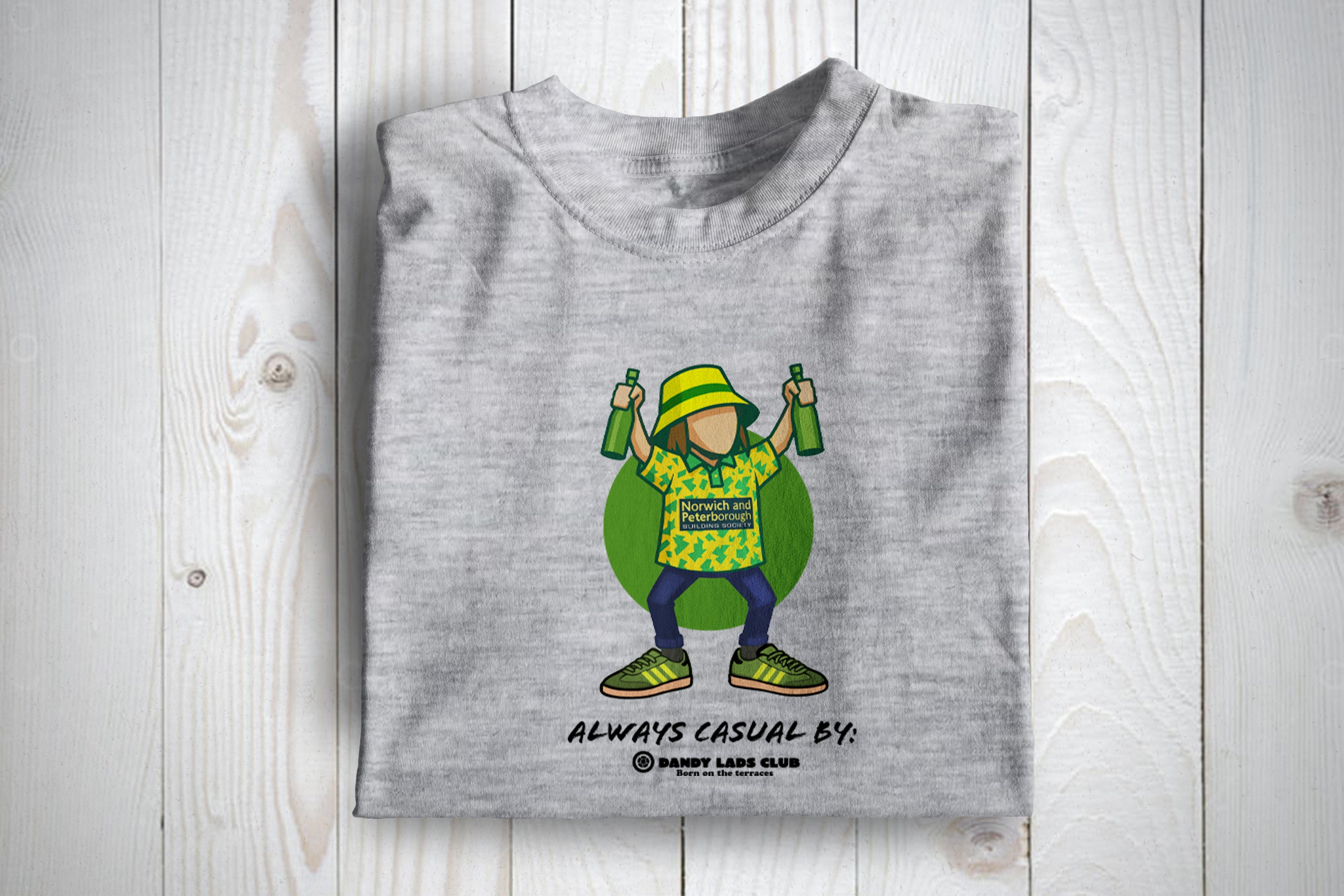 Norwich Always Casual Football Casuals Awayday T Shirt