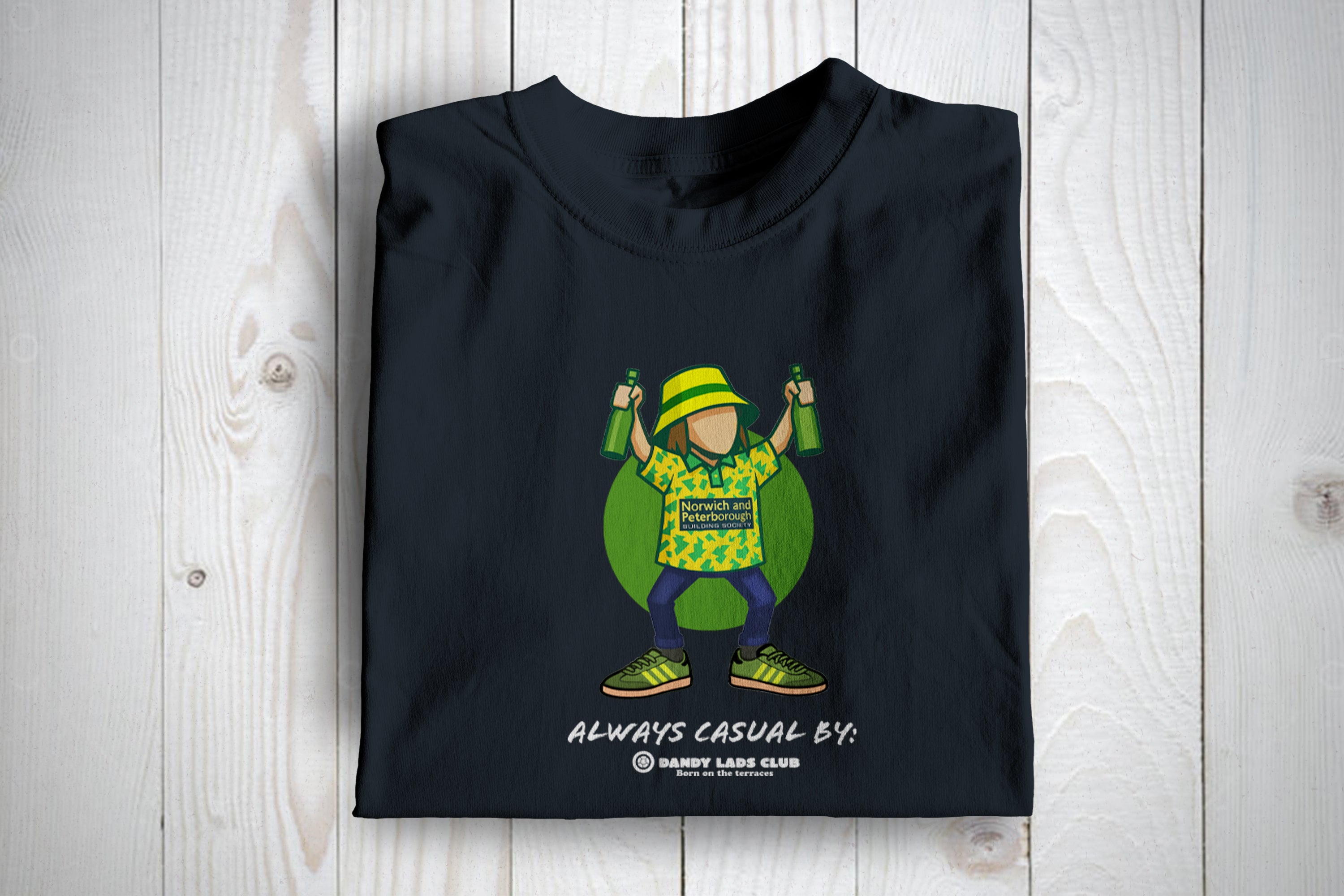 Norwich Always Casual Football Casuals Awayday T Shirt
