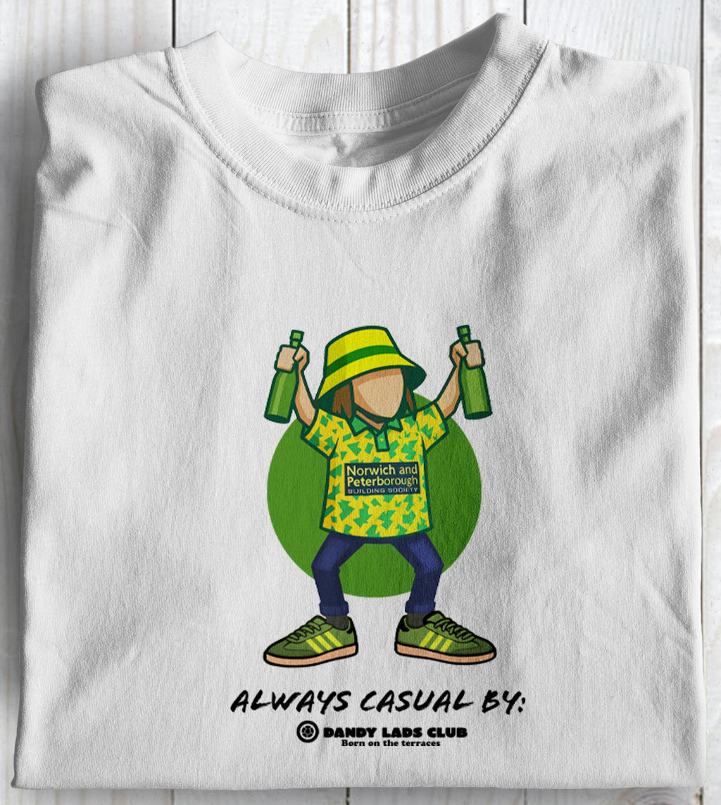Norwich Always Casual Football Casuals Awayday T Shirt