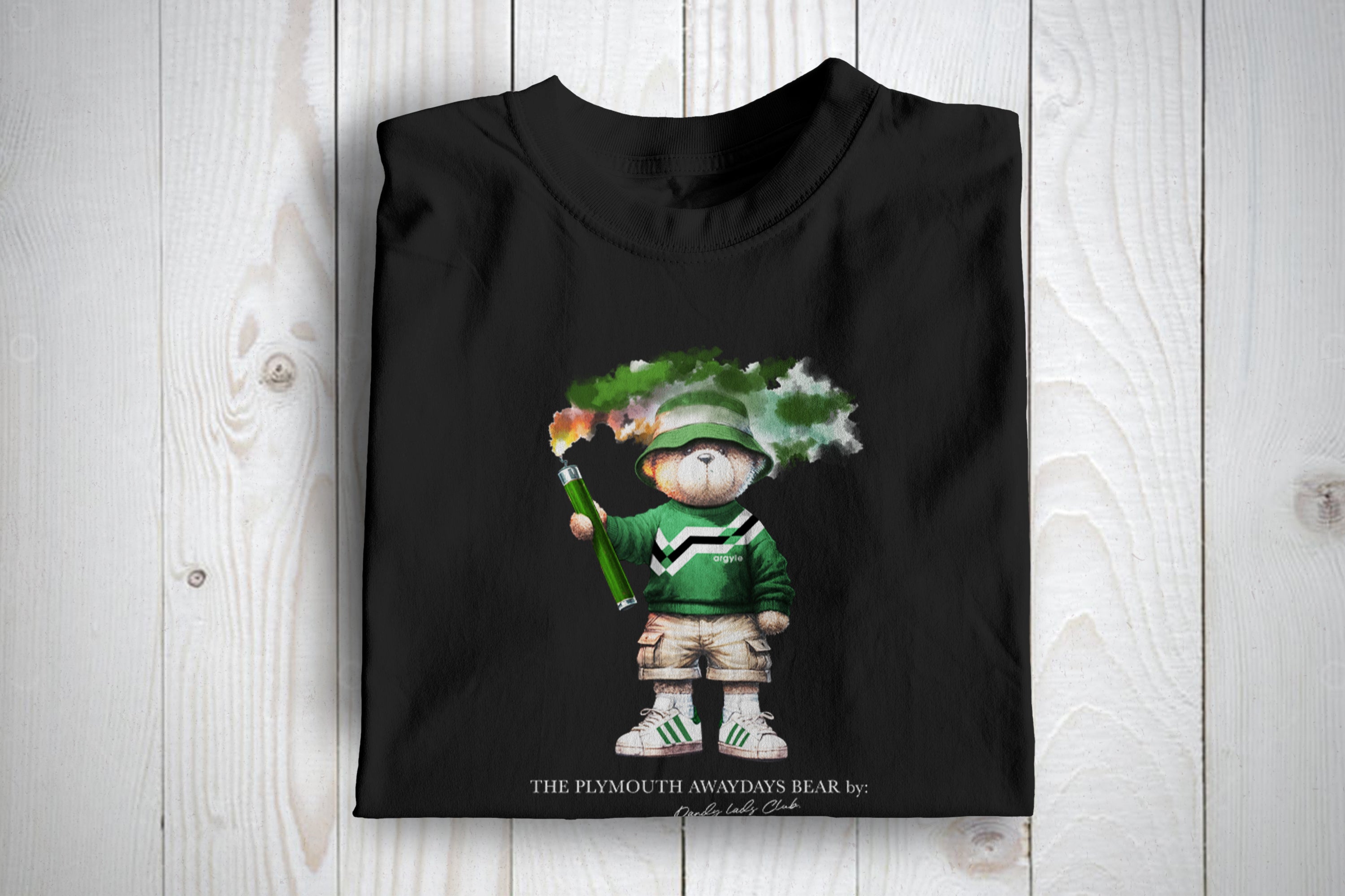 Plymouth Pyro Bear Football Awaydays Casuals T Shirt