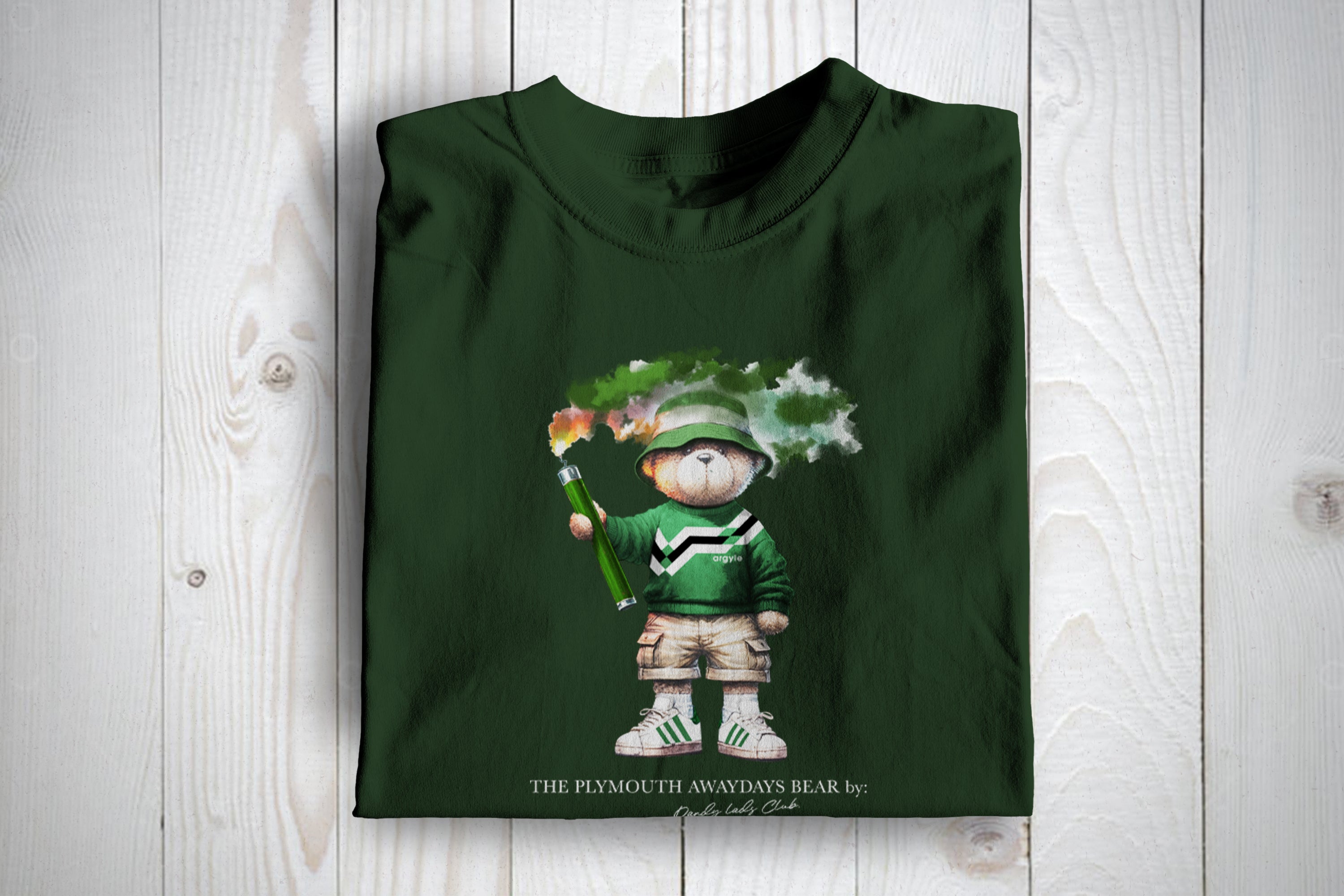 Plymouth Pyro Bear Football Awaydays Casuals T Shirt