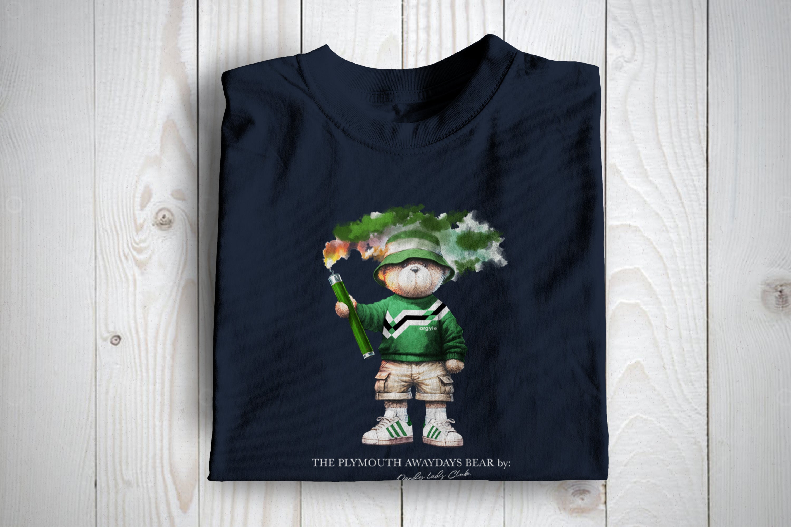 Plymouth Pyro Bear Football Awaydays Casuals T Shirt