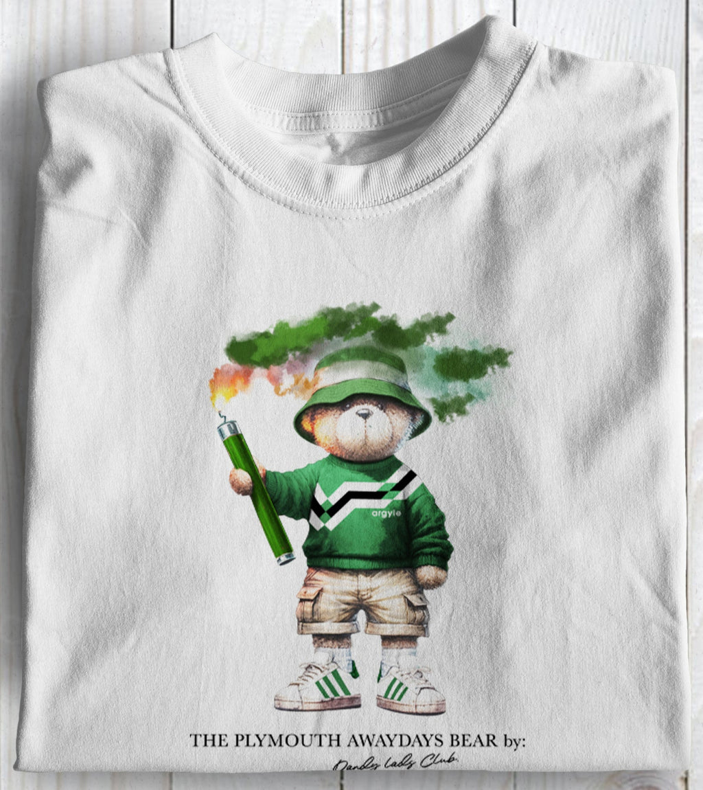 Plymouth Pyro Bear Football Awaydays Casuals T Shirt