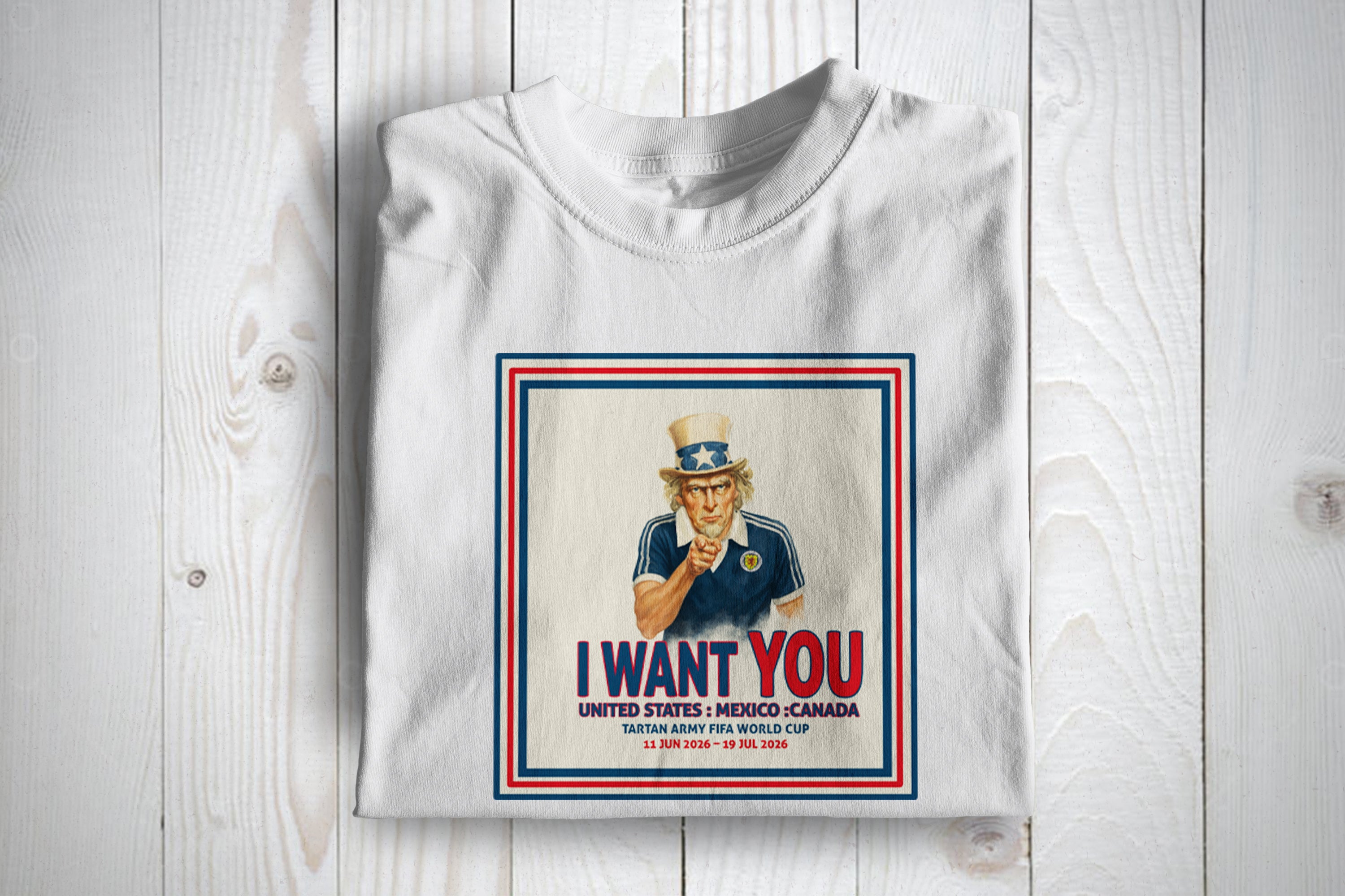 Scotland I want You World Cup 26 Football Awayday T Shirt