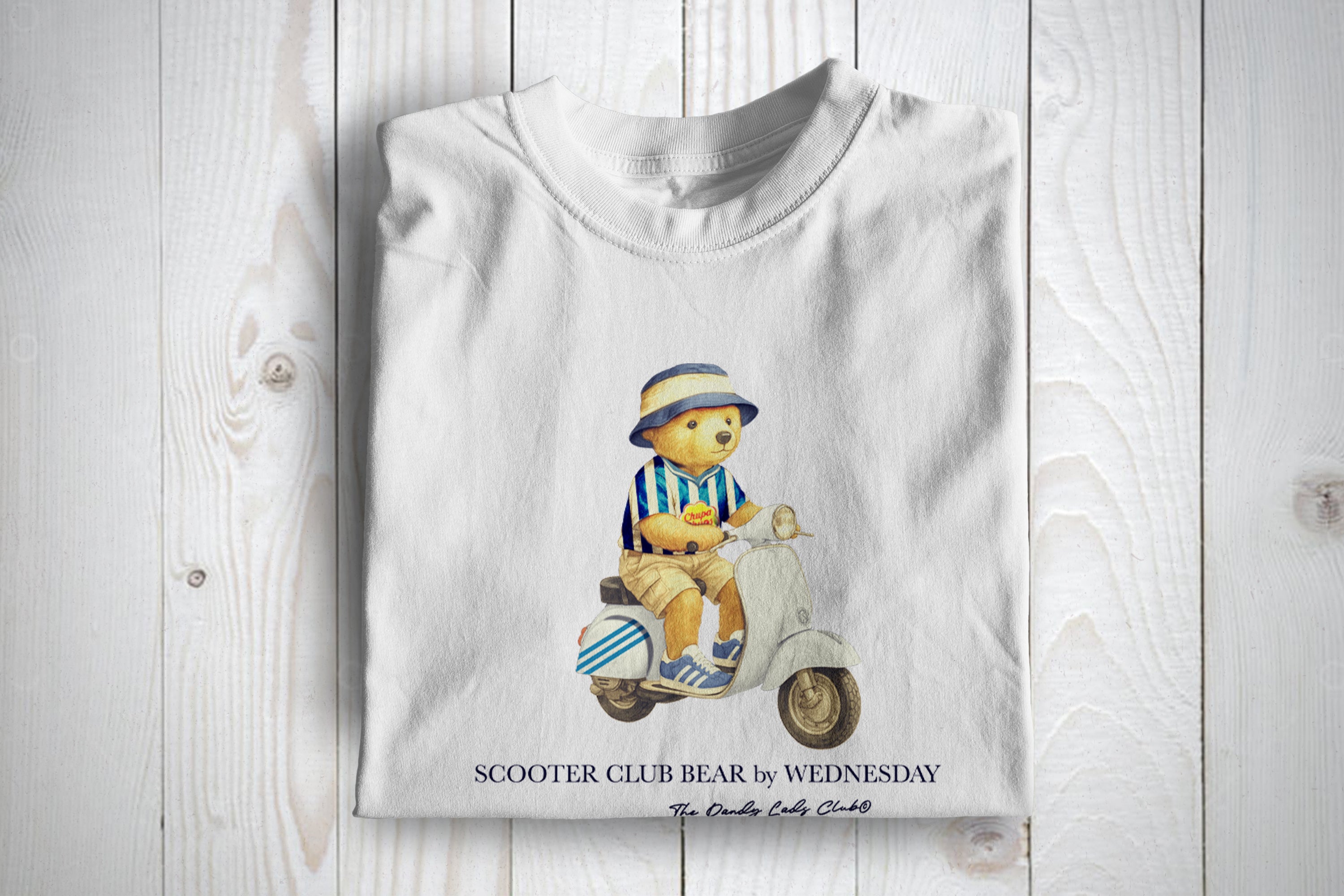 Wednesday Scooter Club Bear Football Casuals Awayday T Shirt