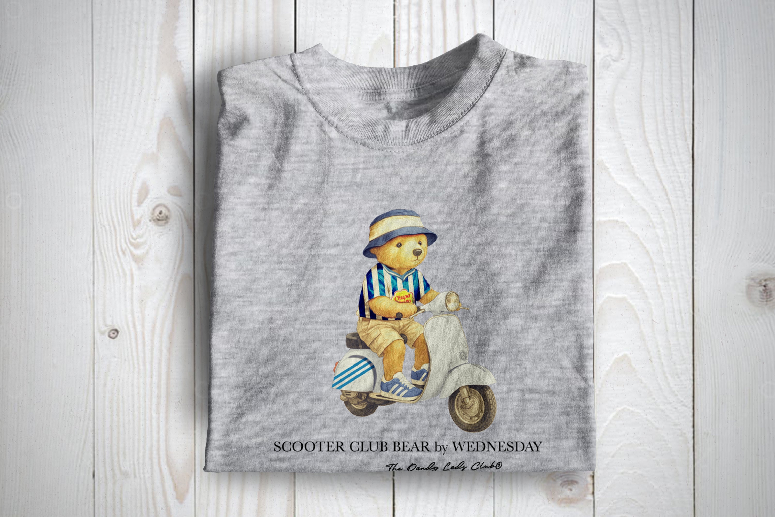 Wednesday Scooter Club Bear Football Casuals Awayday T Shirt