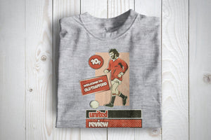 Man Utd Retro Programme Themed Football Awaydays T Shirt