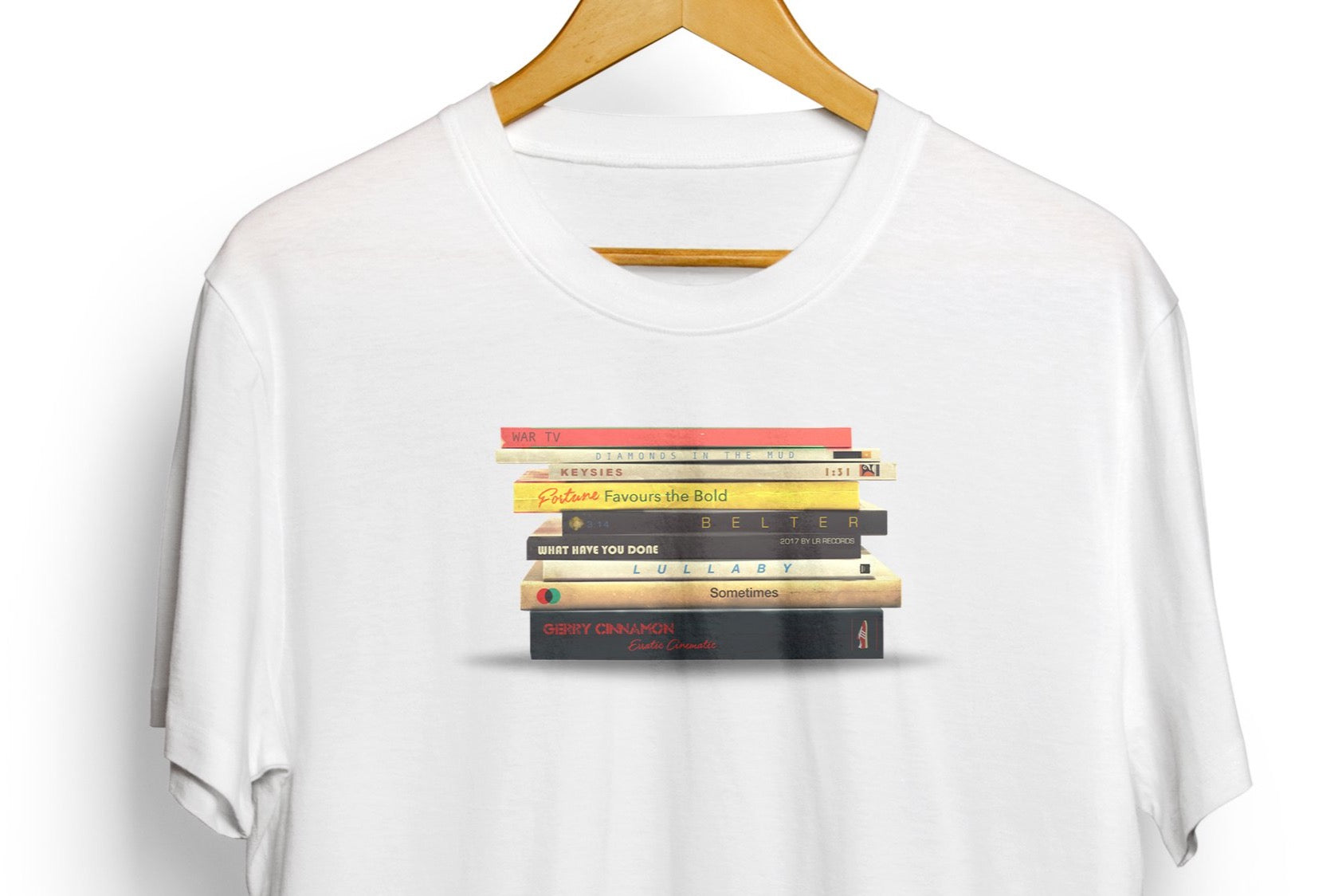 Gerry Cinnamon Inspired Erratic Cinematic In Books T Shirt