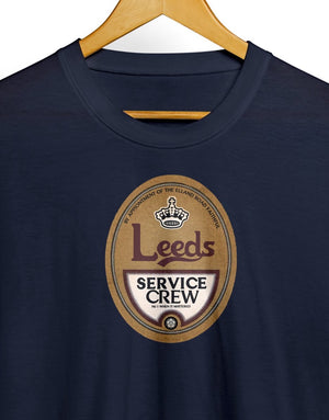 Leeds Service Crew Beer Mat Football Awaydays  T Shirt