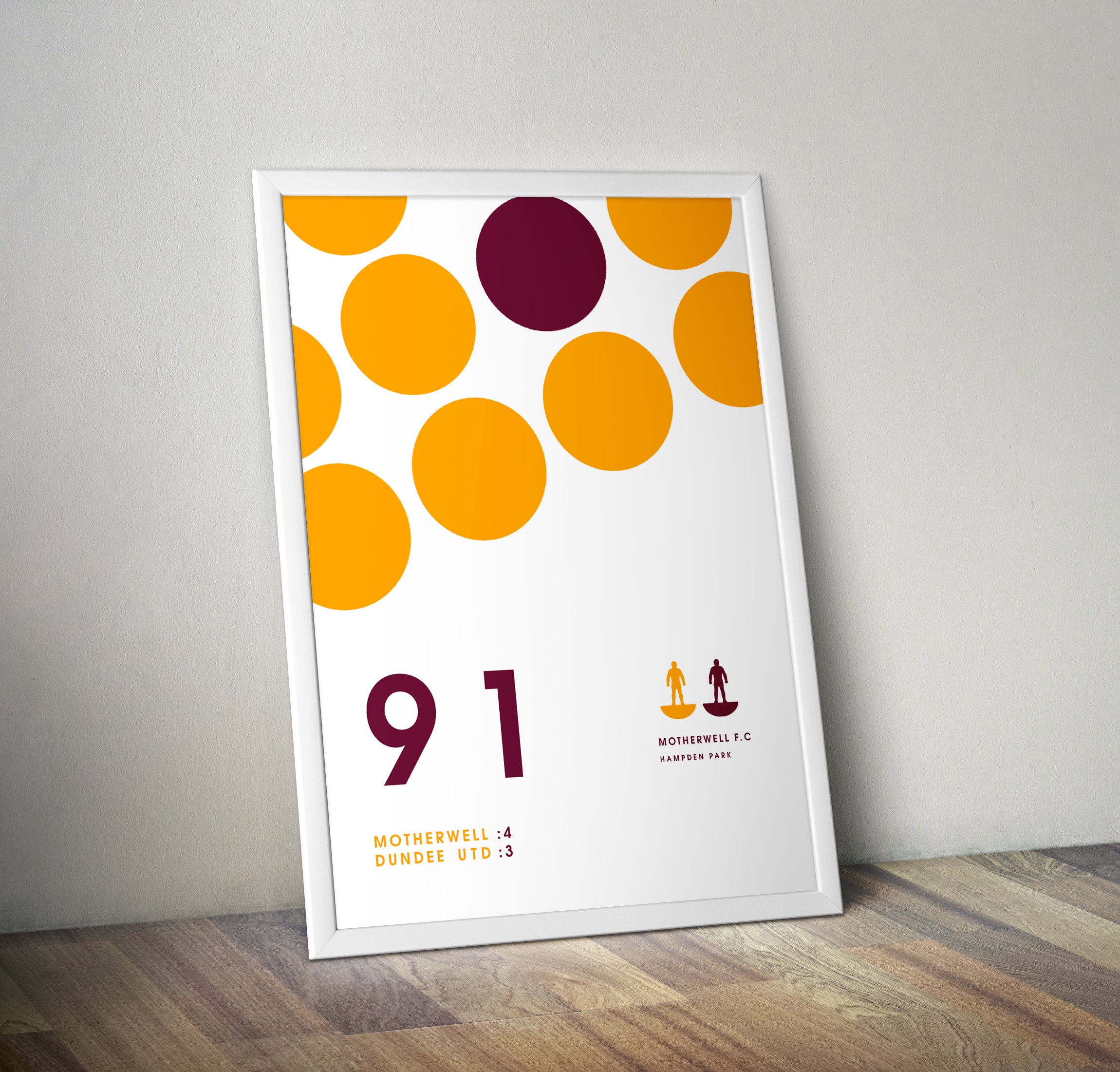 Motherwell Scottish Cup Final Poster Print