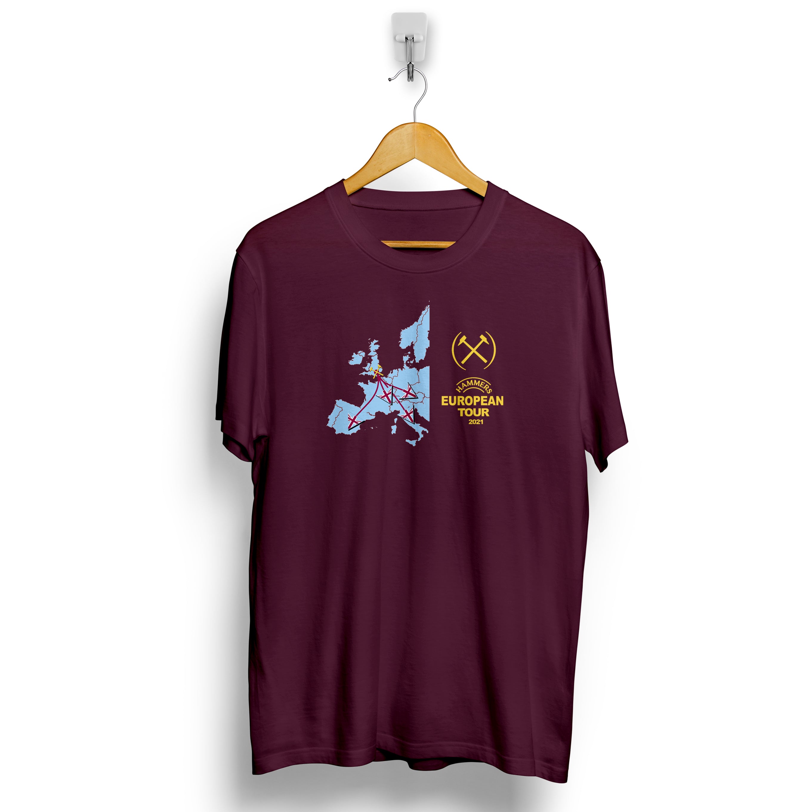 Hammers European Tour 21  Football Awayday T Shirt