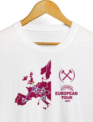 Hammers European Tour 21  Football Awayday T Shirt