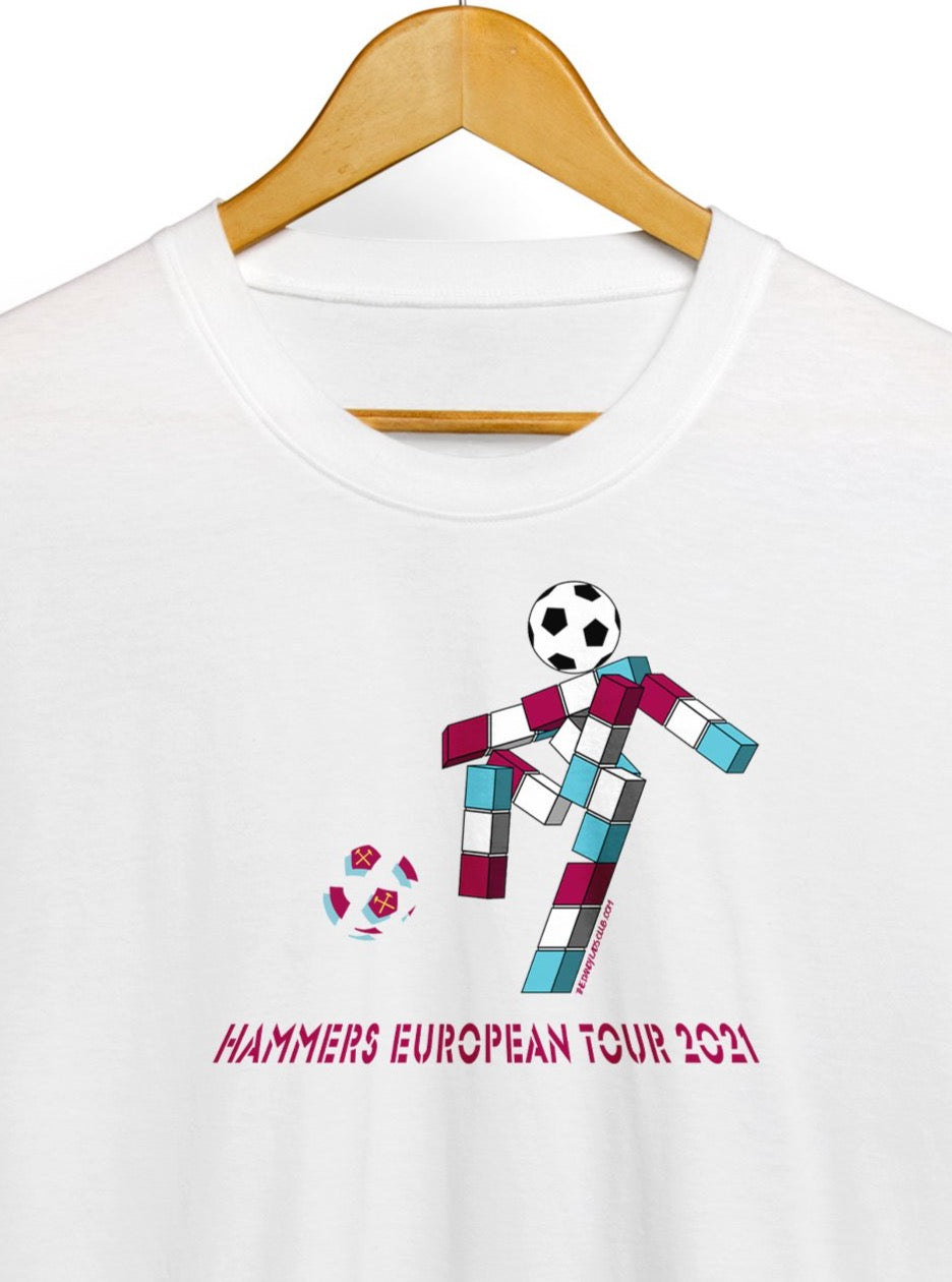 Hammers European Tour 21  Football Awayday T Shirt