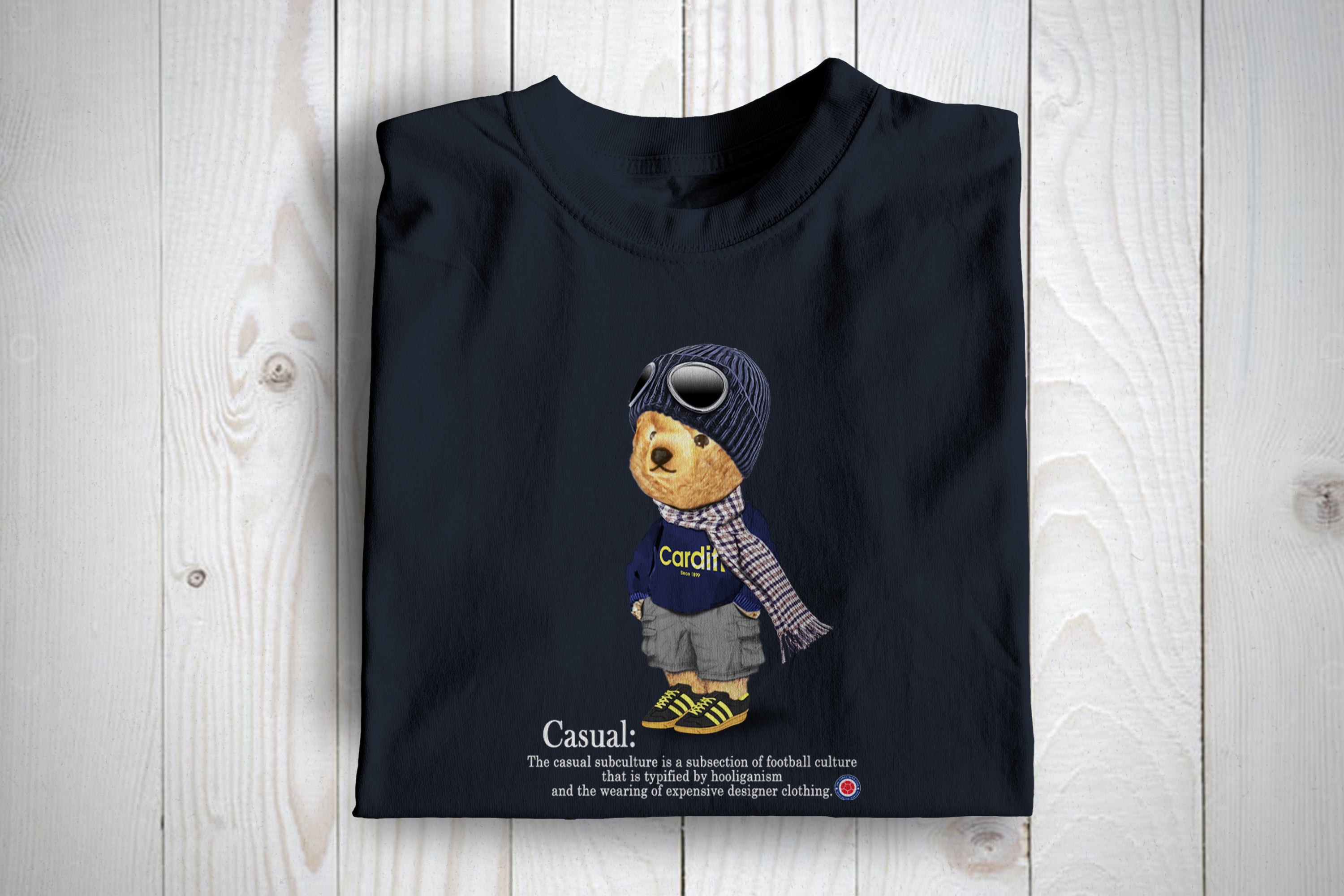 Cardiff Casual Winter Bear Football Awaydays T Shirt