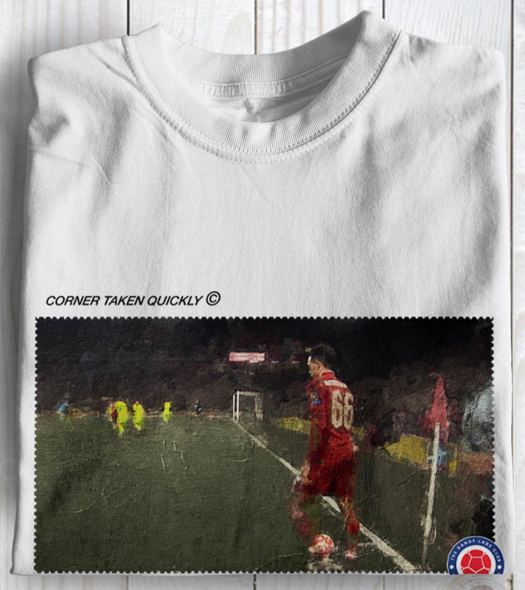 Liverpool Corner Taken Quickly Oil Painting Awaydays T Shirt