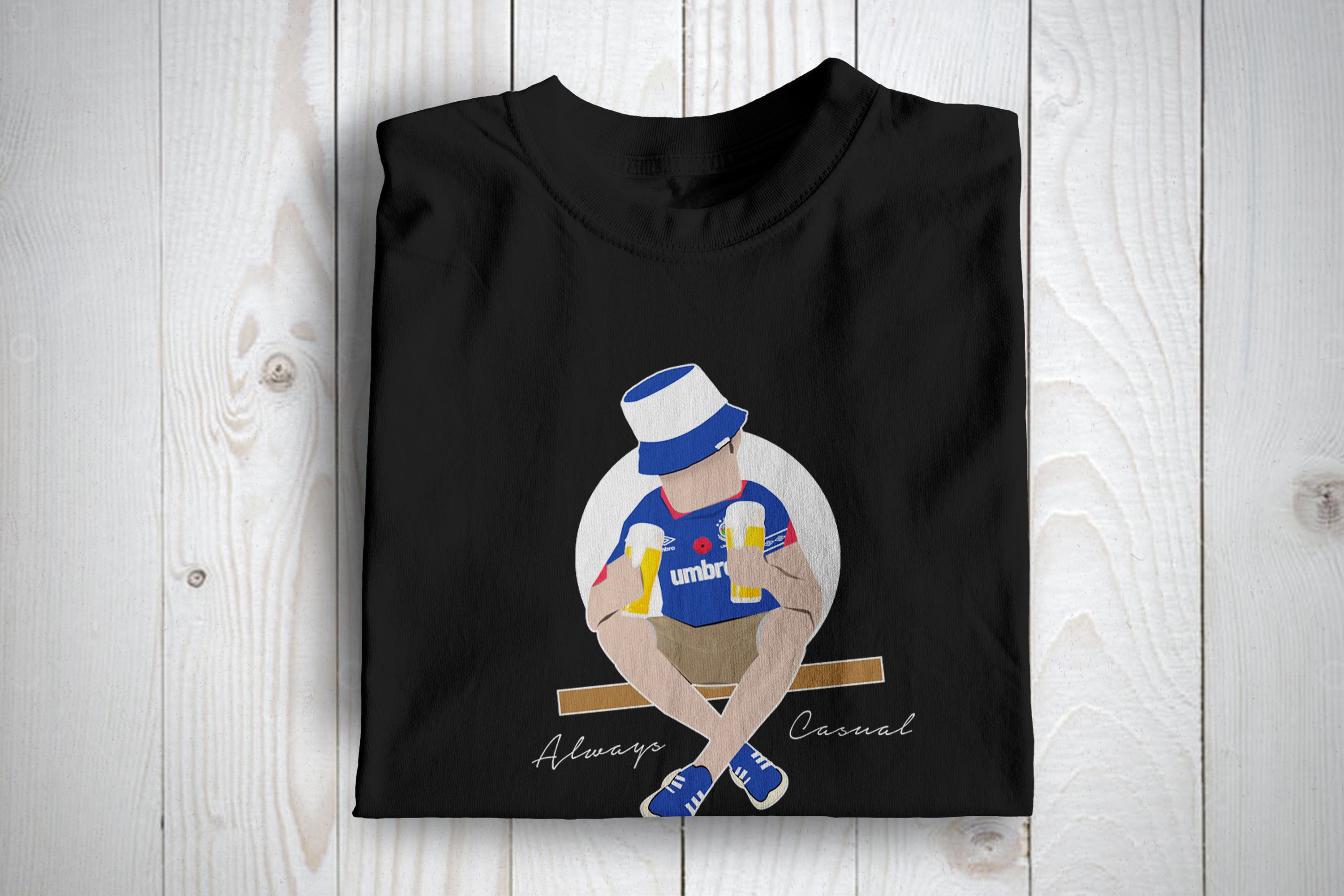 Linfield always Casual Football Awaydays T Shirt