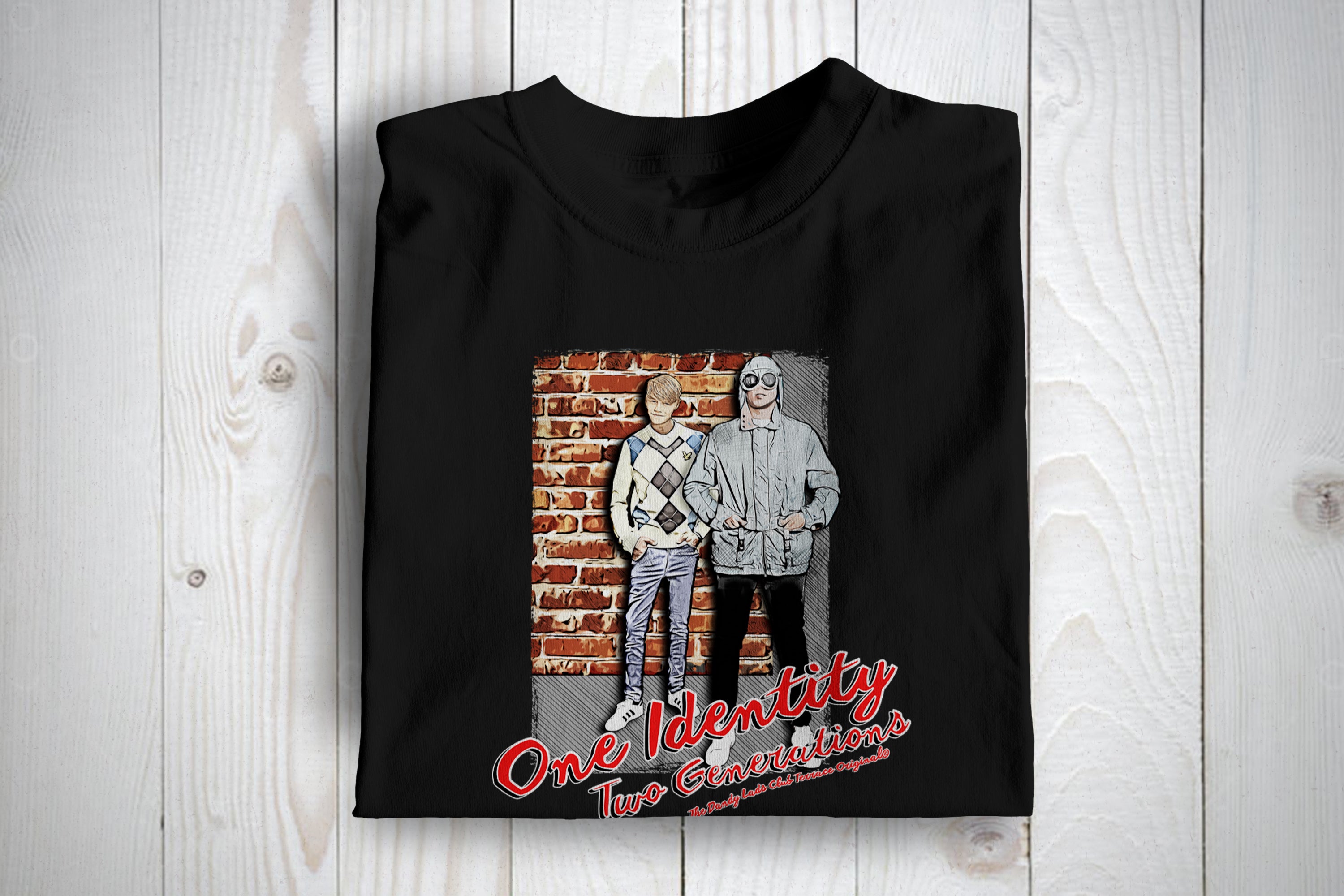 One Identity Two Generations 80s Football Casuals Awaydays T Shirt