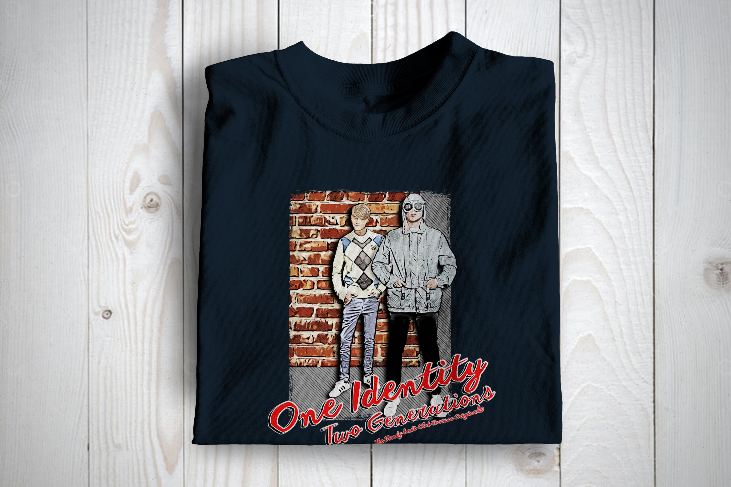 One Identity Two Generations 80s Football Casuals Awaydays T Shirt