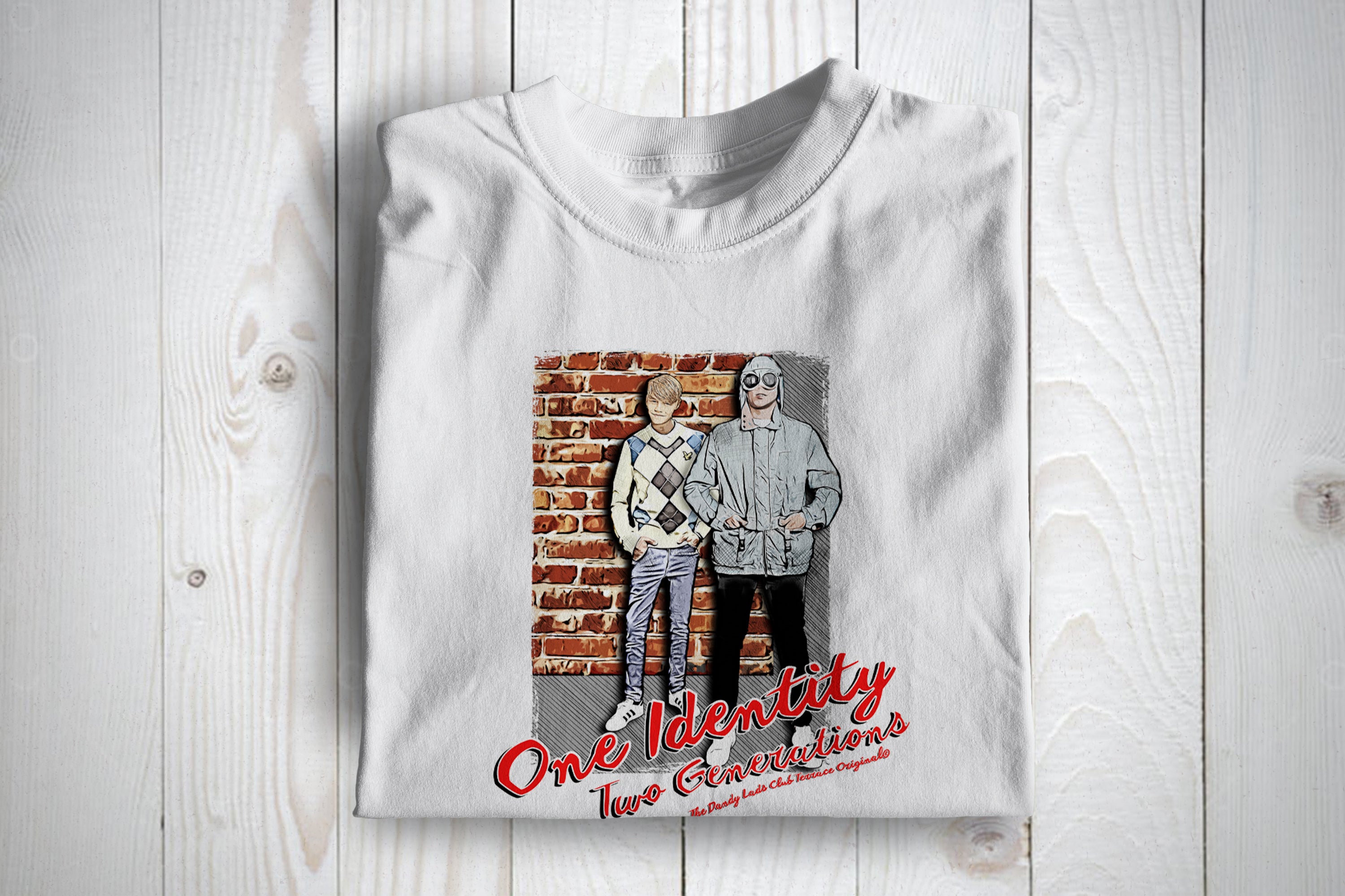 One Identity Two Generations 80s Football Casuals Awaydays T Shirt